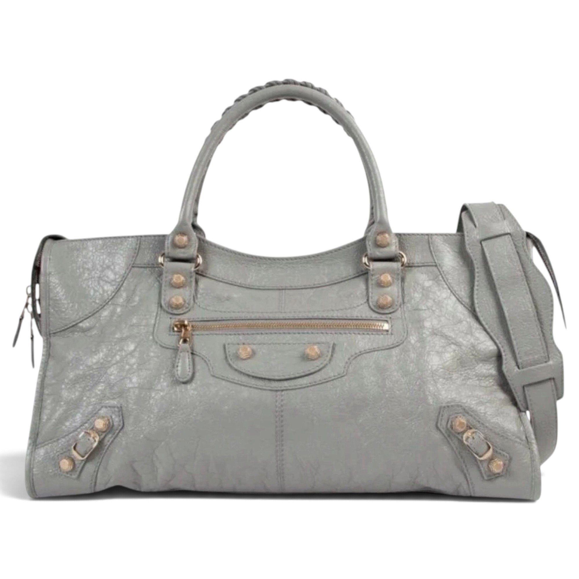 City leather handbag