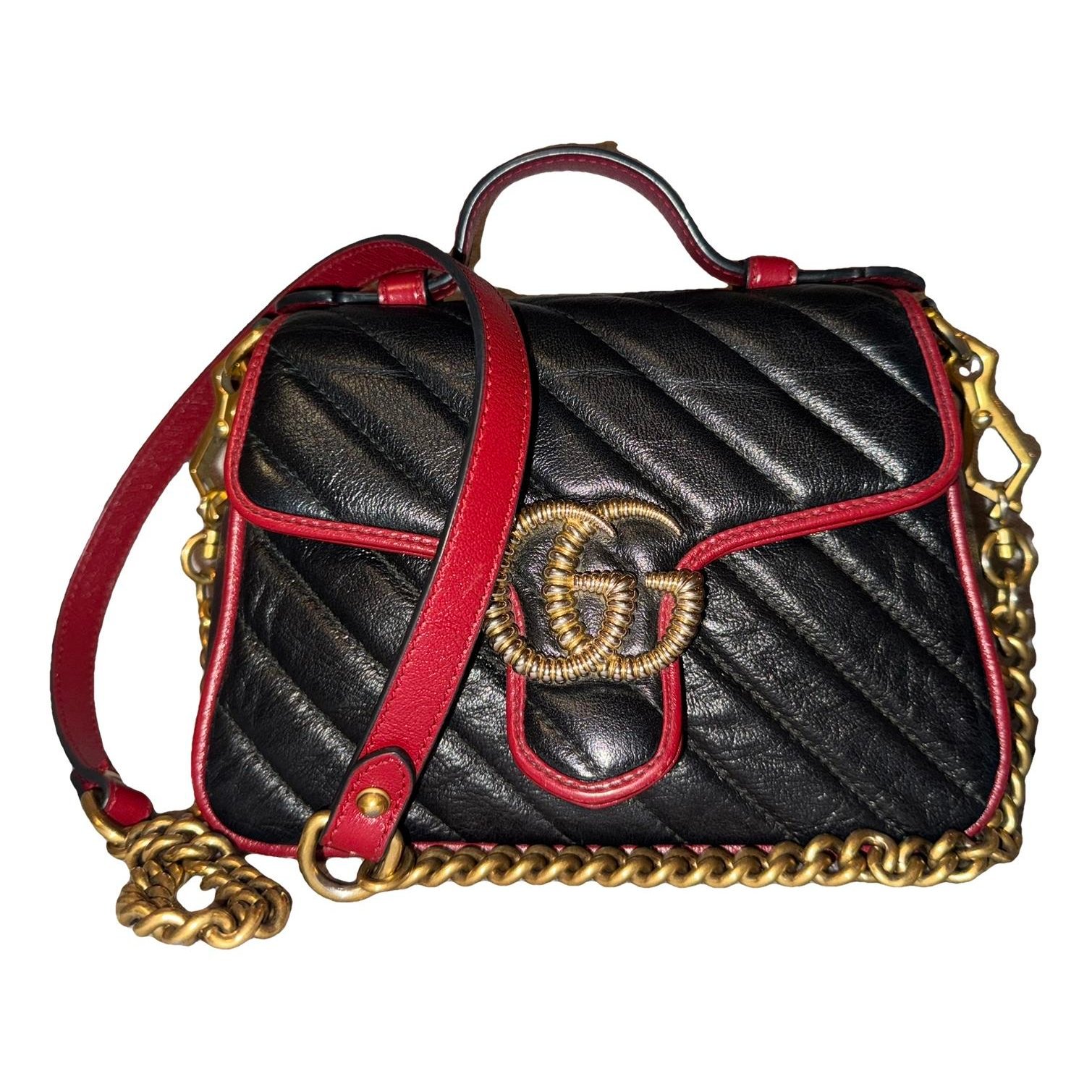 GG Marmont Flap leather crossbody bag