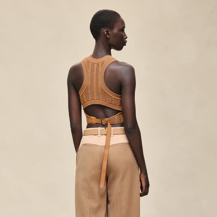 Brun Mahogany Sleeveless Top