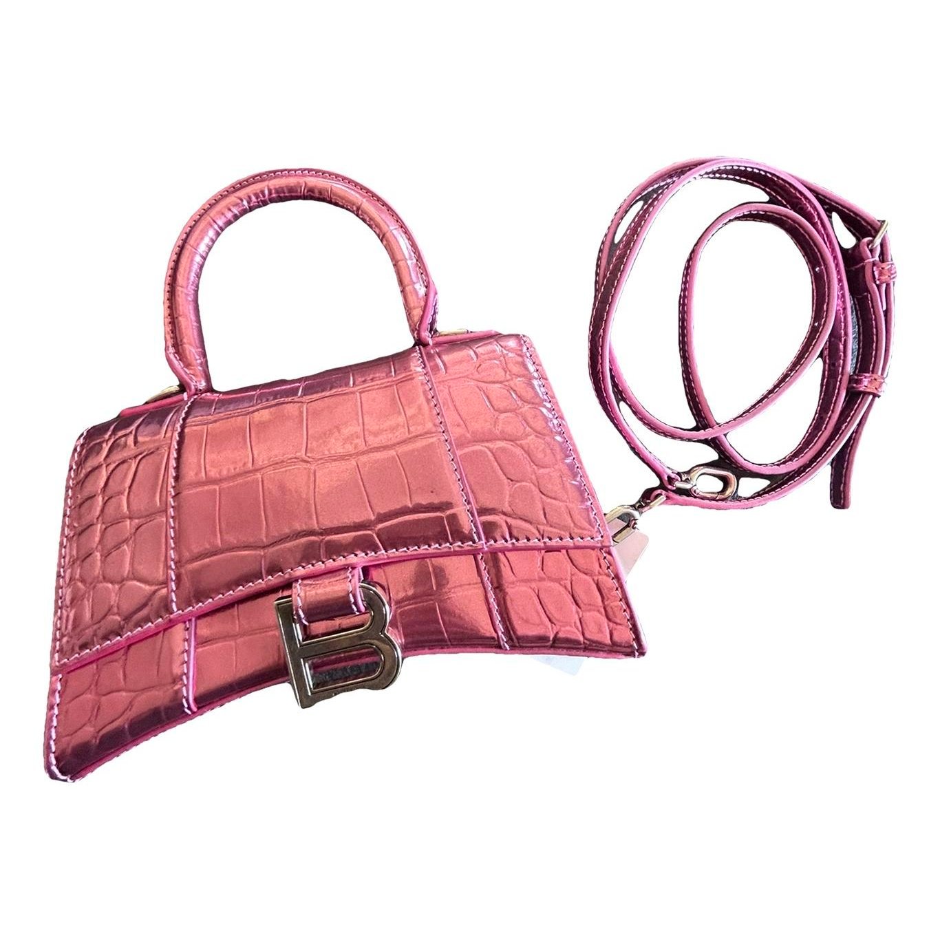 Hourglass leather crossbody bag