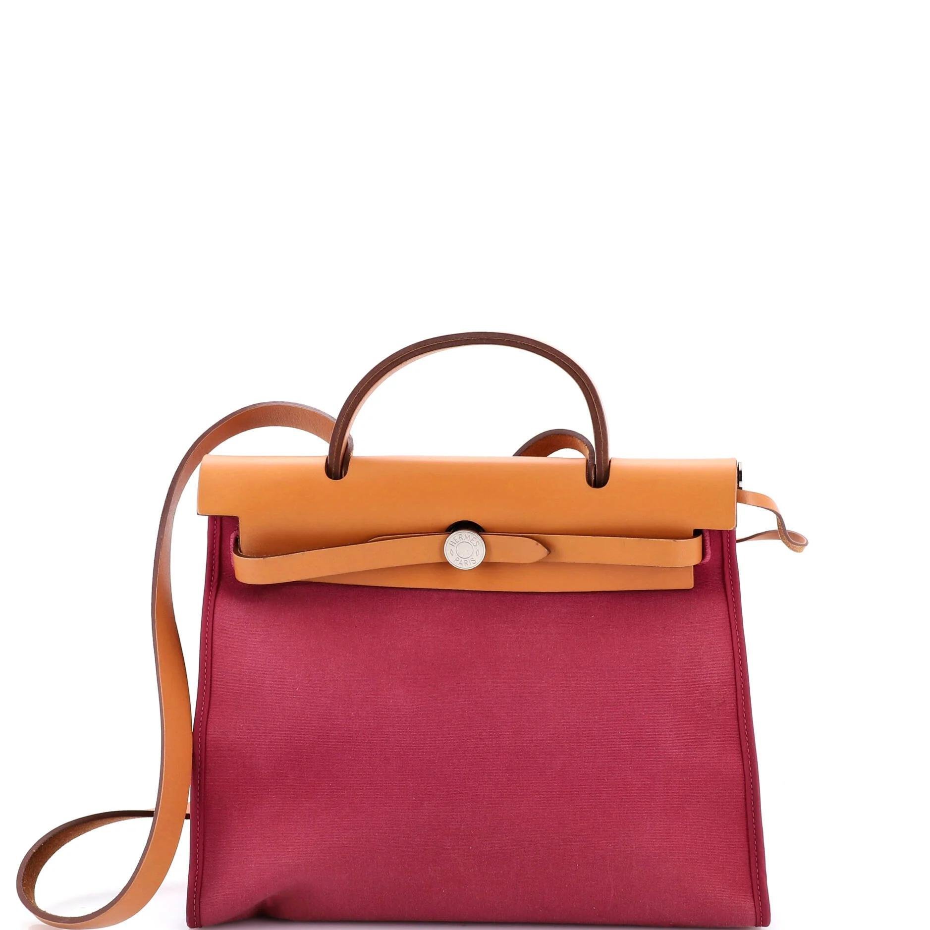 Hermes Herbag Handbag Pink 2004