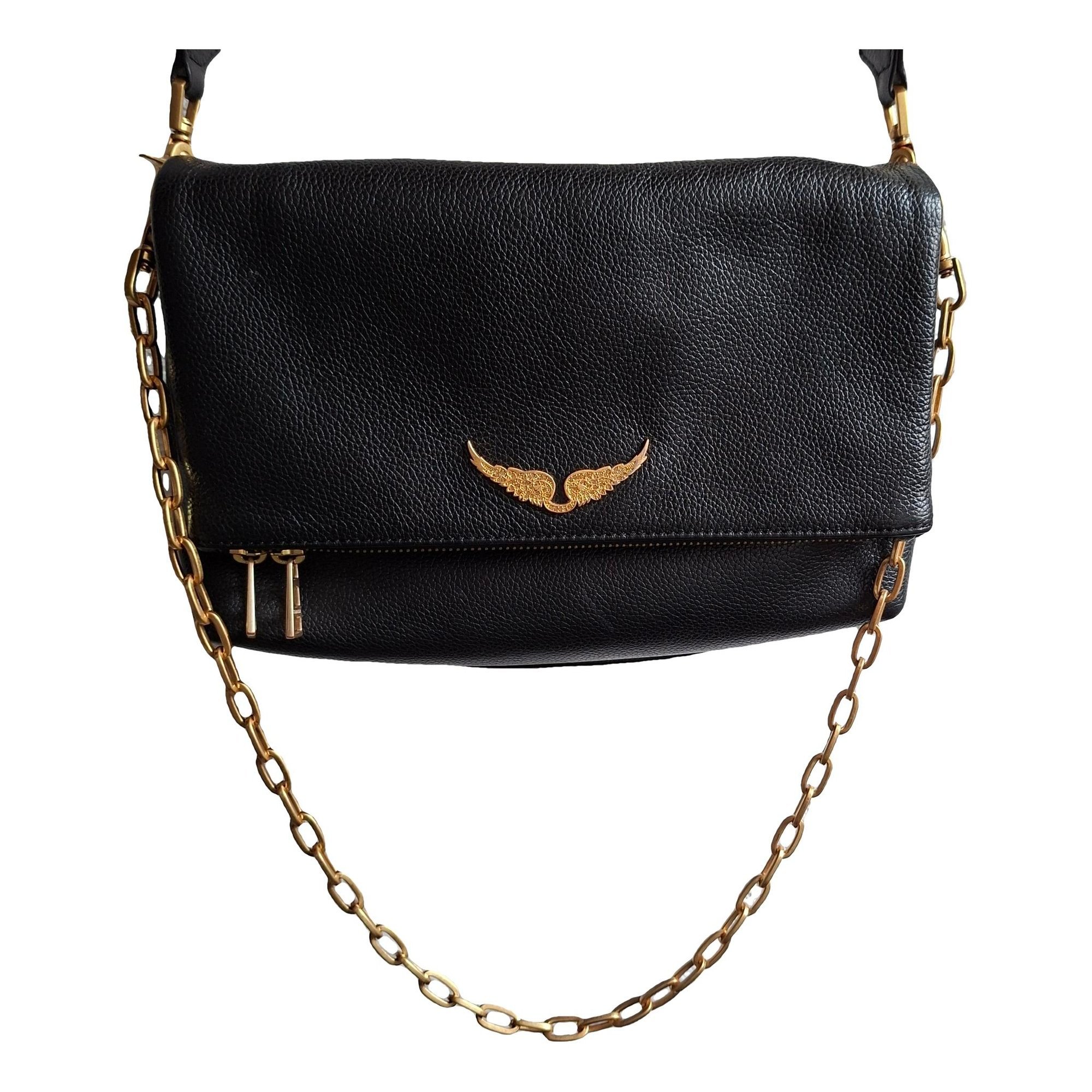 Rock leather clutch bag