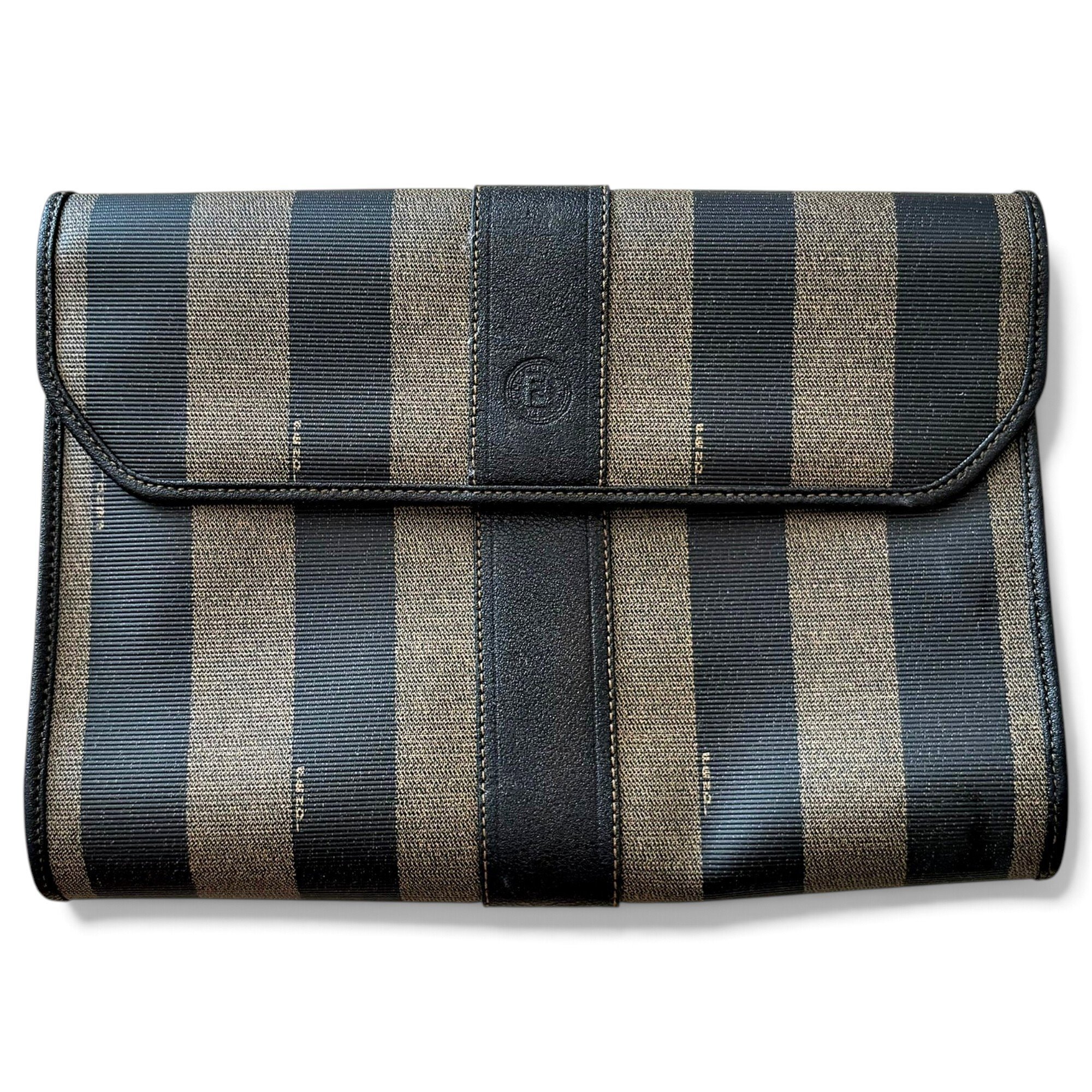 Leather clutch bag