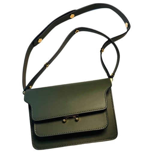 Trunk leather handbag