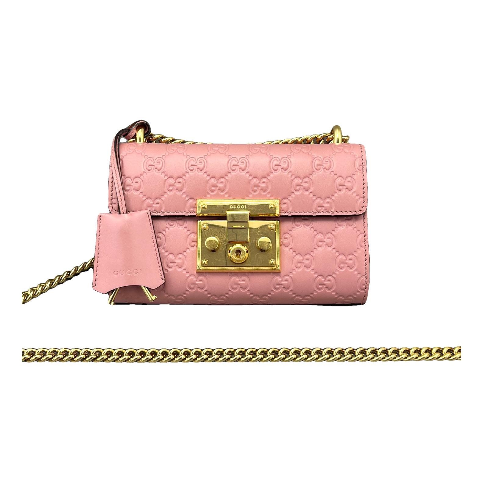 Padlock leather crossbody bag
