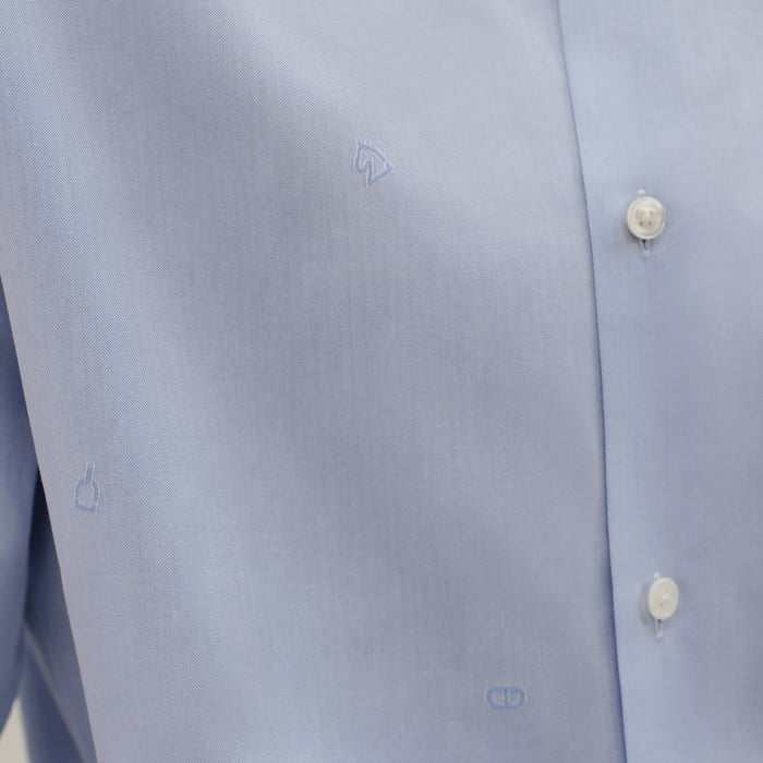 Bleu Pâle "Attela'H" Fitted Shirt