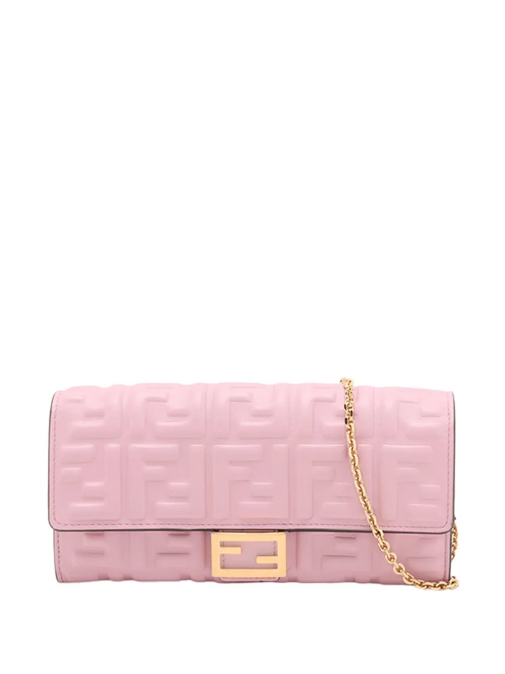 2010-2026 Zucca Embossed Nappa Baguette Continental Wallet With Chain crossbody bag