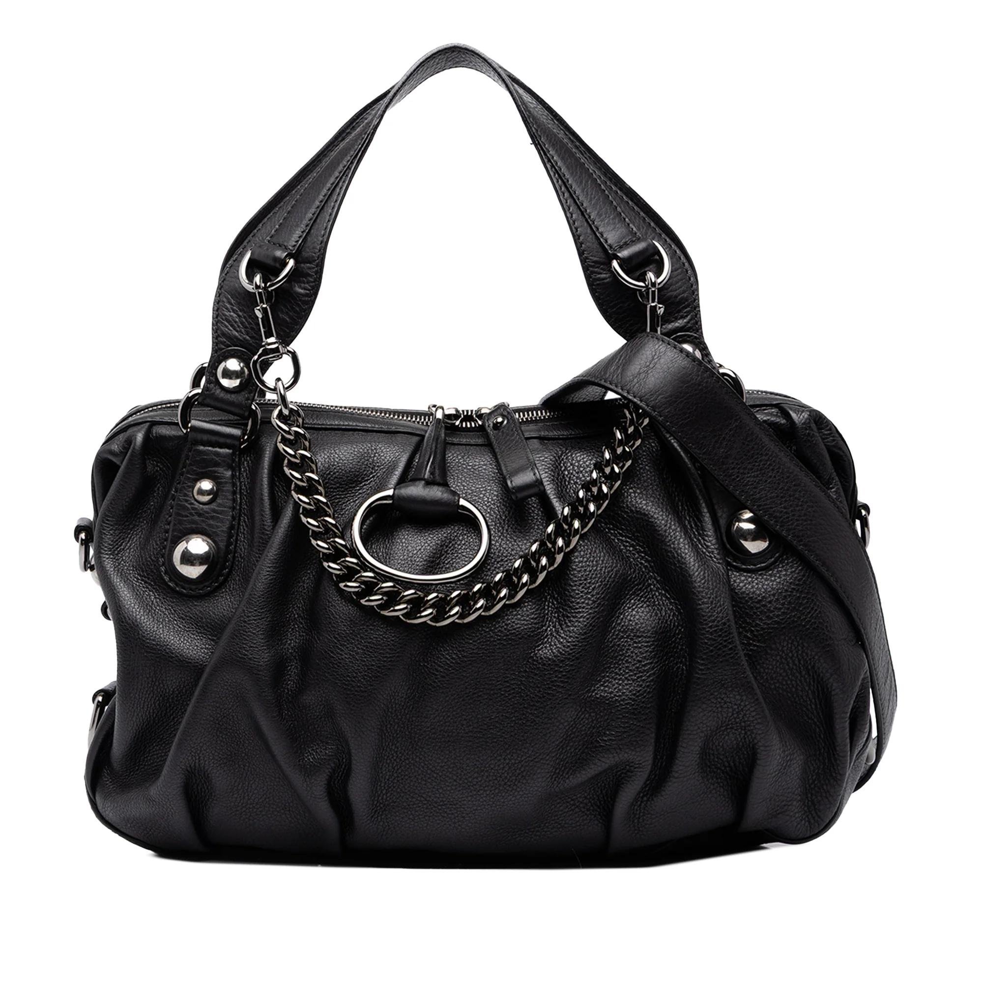 Gucci B leather handbag