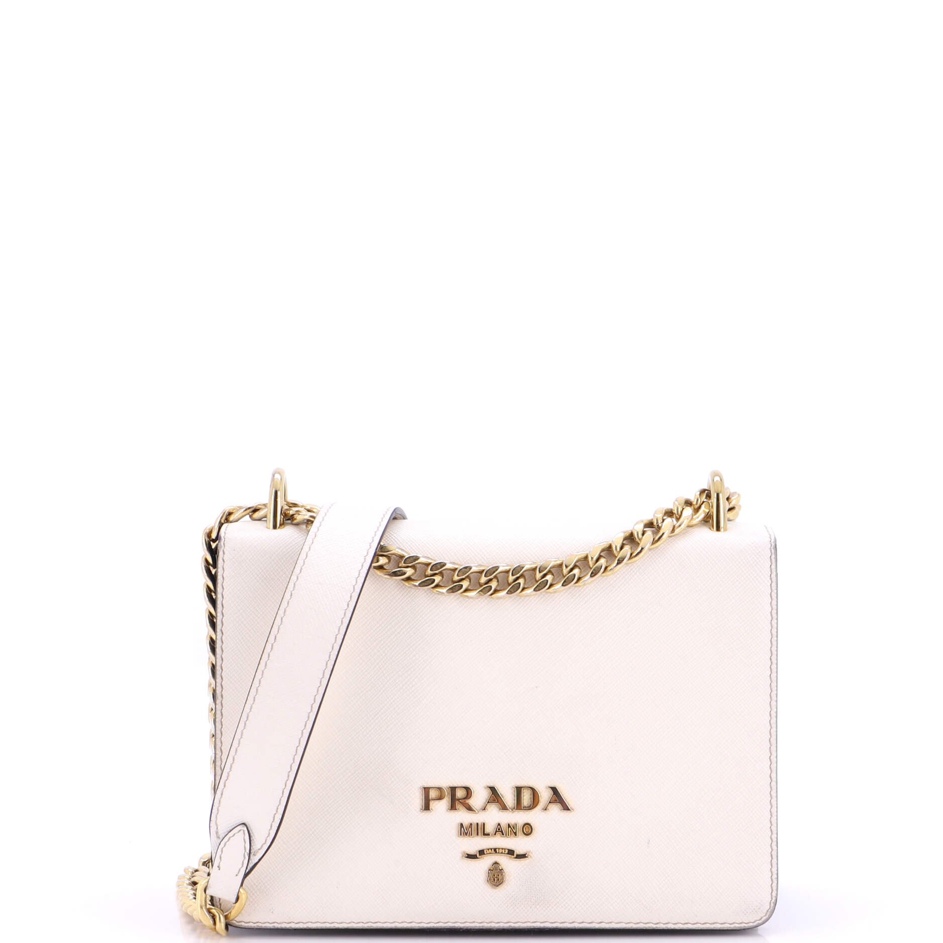 Chain Flap Bag Saffiano Leather Small
