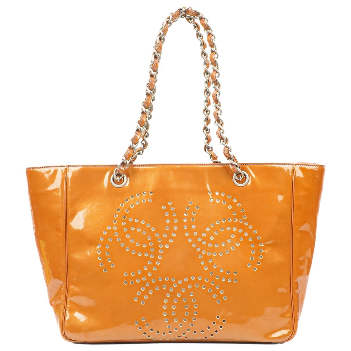 Classic CC Shopping patent leather handbag