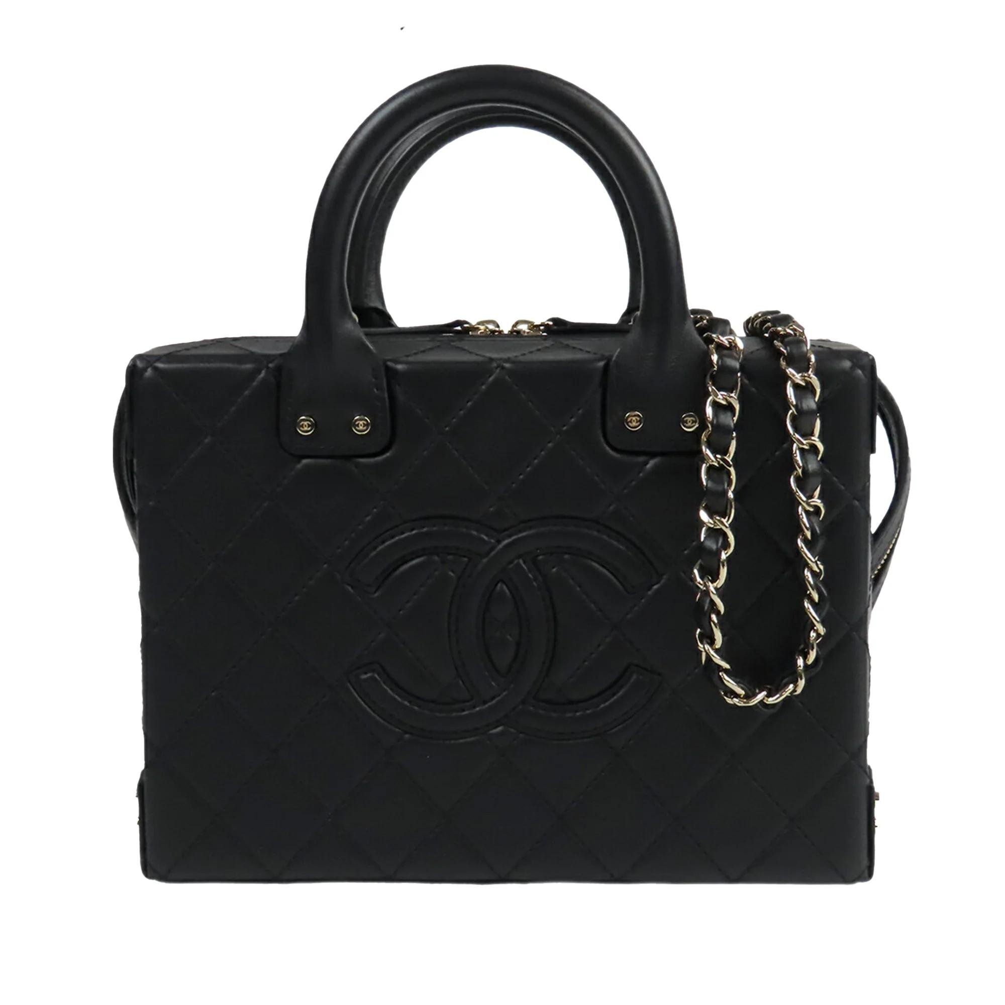 Vanity pony-style calfskin handbag