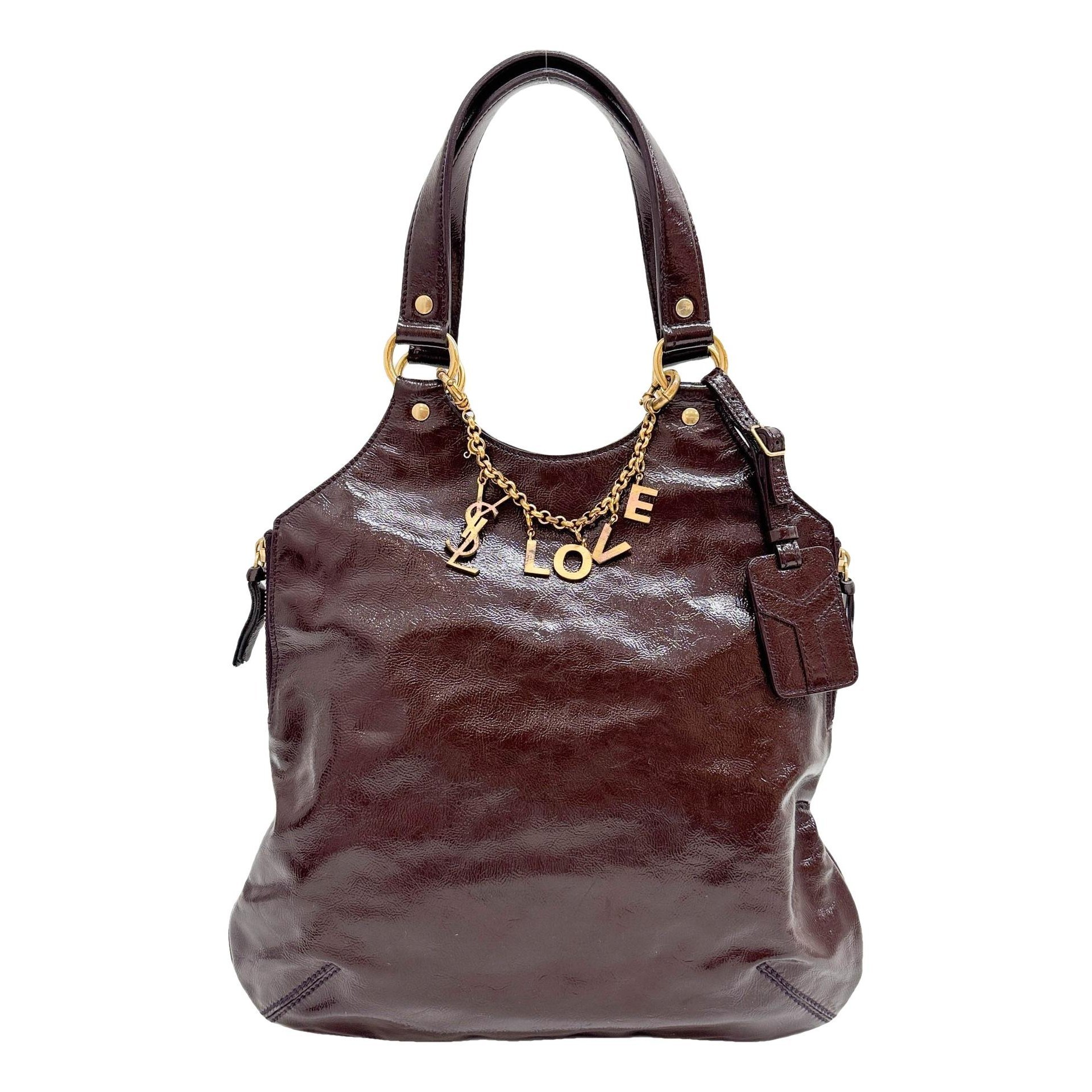 Patent leather handbag