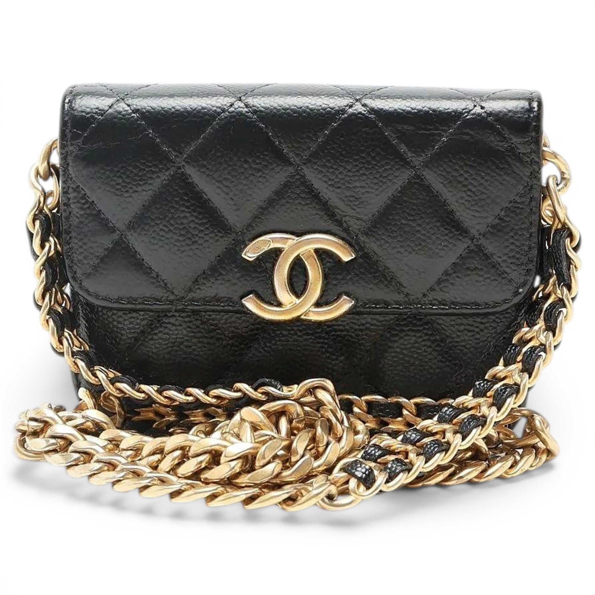 Wallet On Chain leather crossbody bag