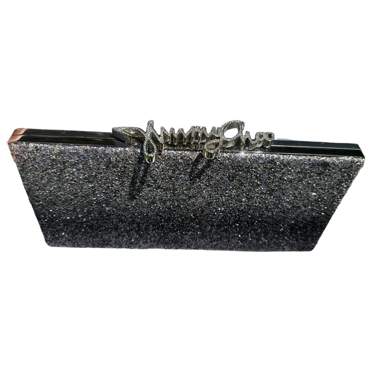 Celeste glitter clutch bag