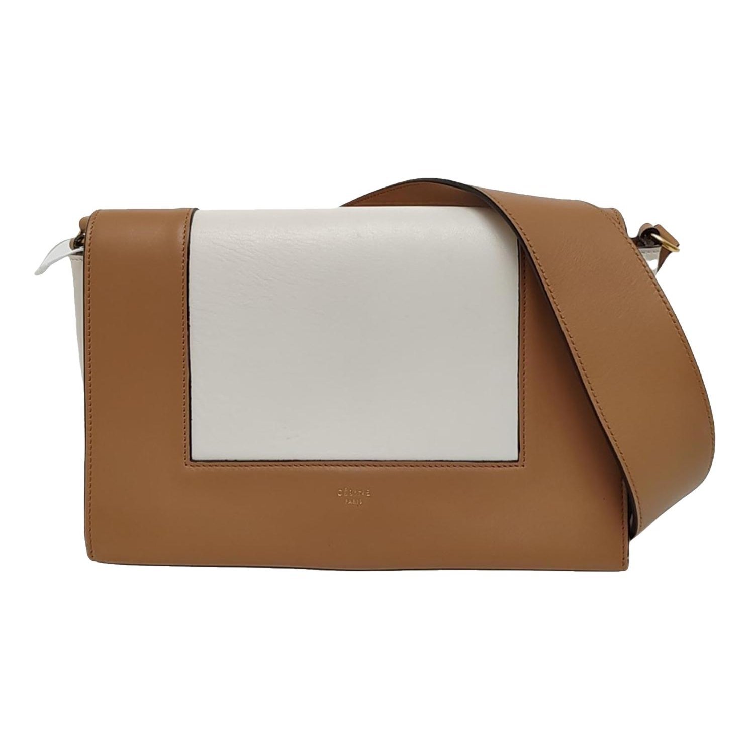 Frame leather handbag