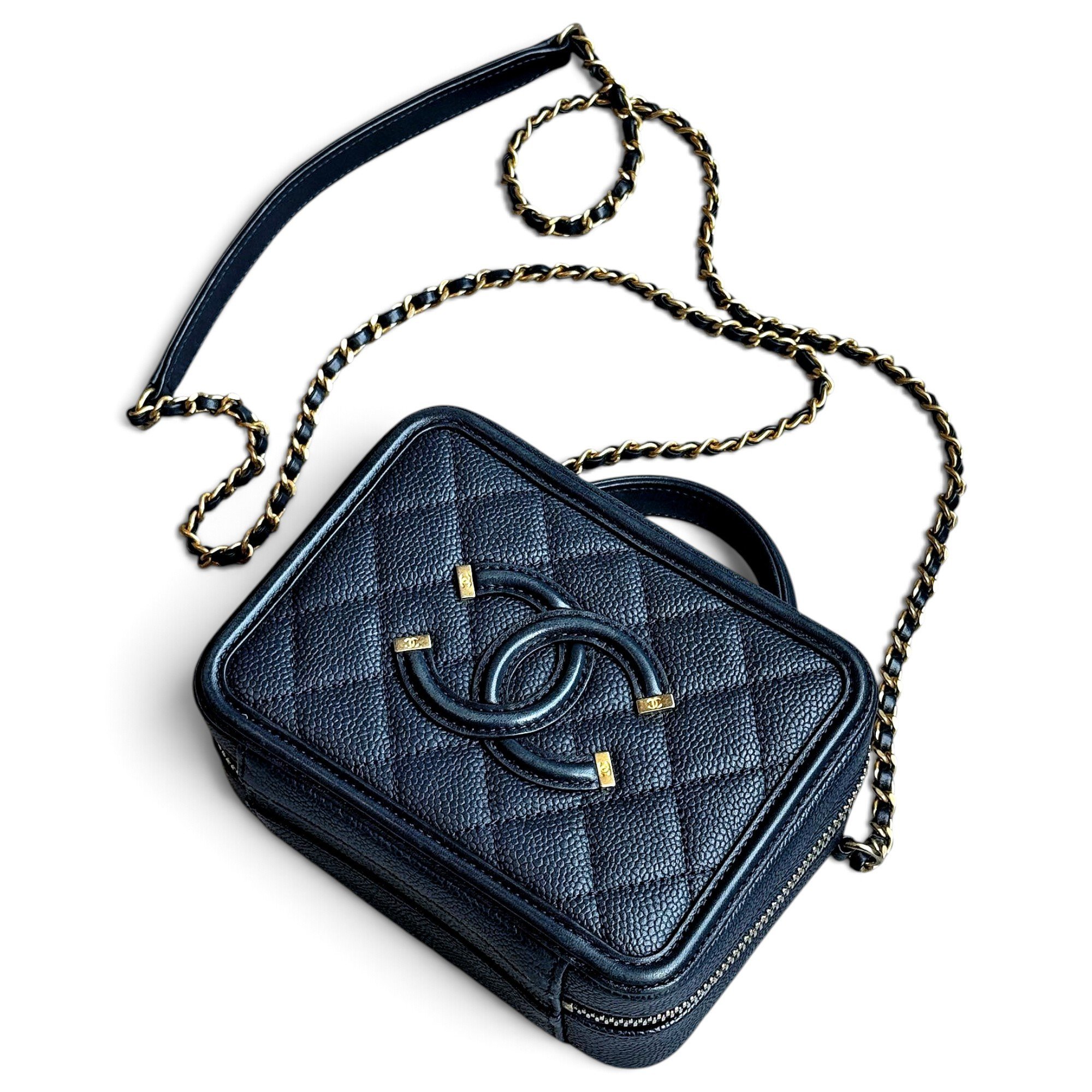 Vanity leather handbag