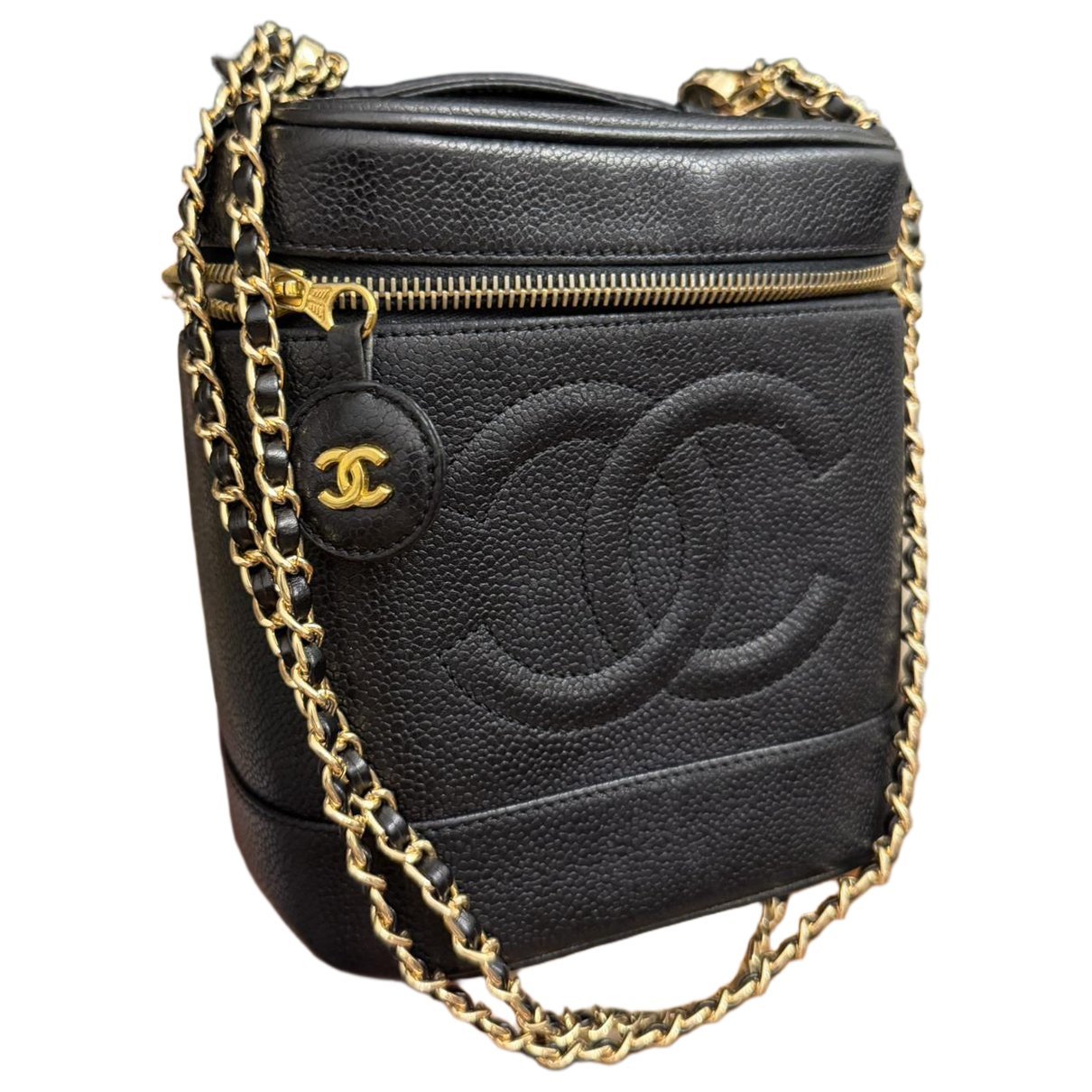 Vanity leather handbag