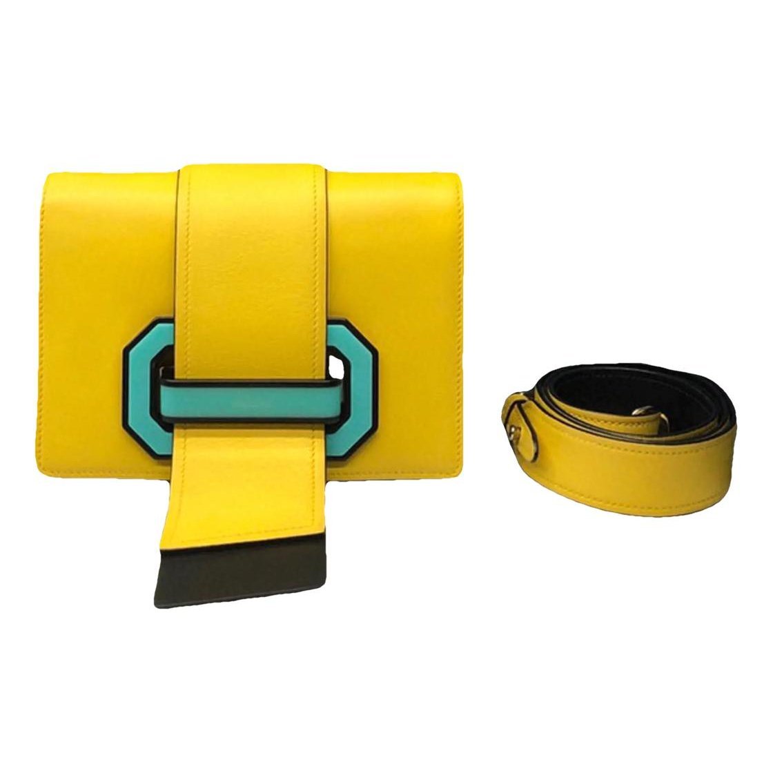 Ribbon leather crossbody bag