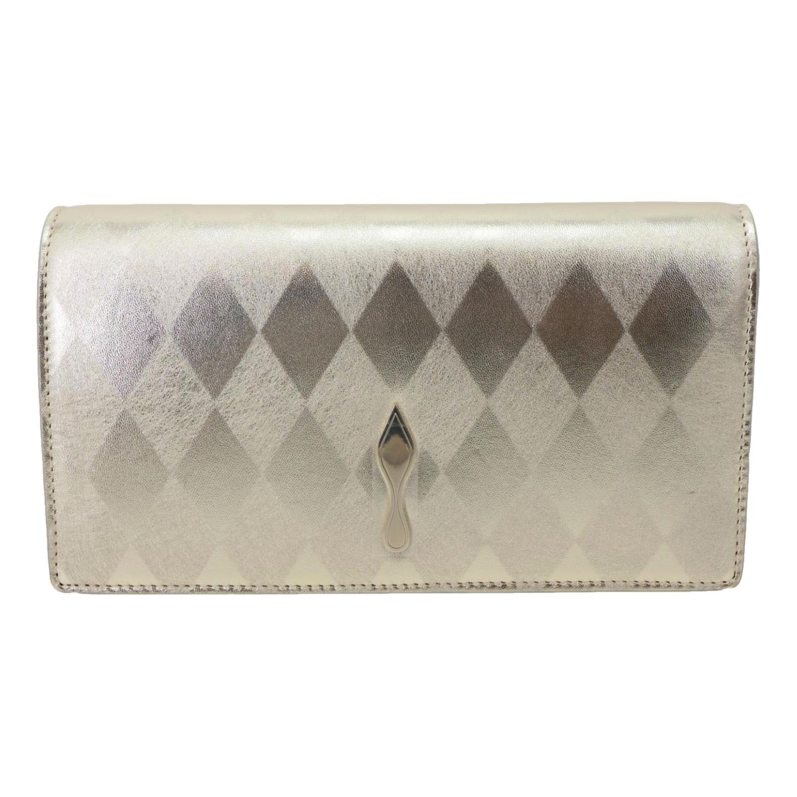 Leather clutch bag