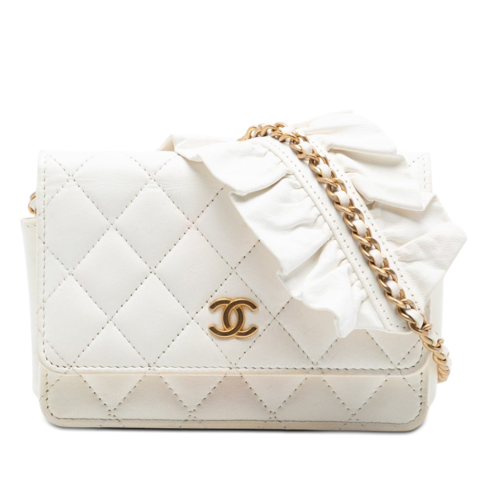 Wallet On Chain leather handbag