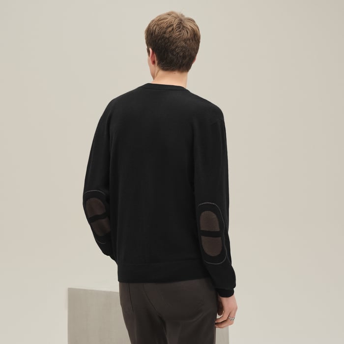 Noir Cashmere "Maillon Chaine d'Ancre" V-neck Sweater