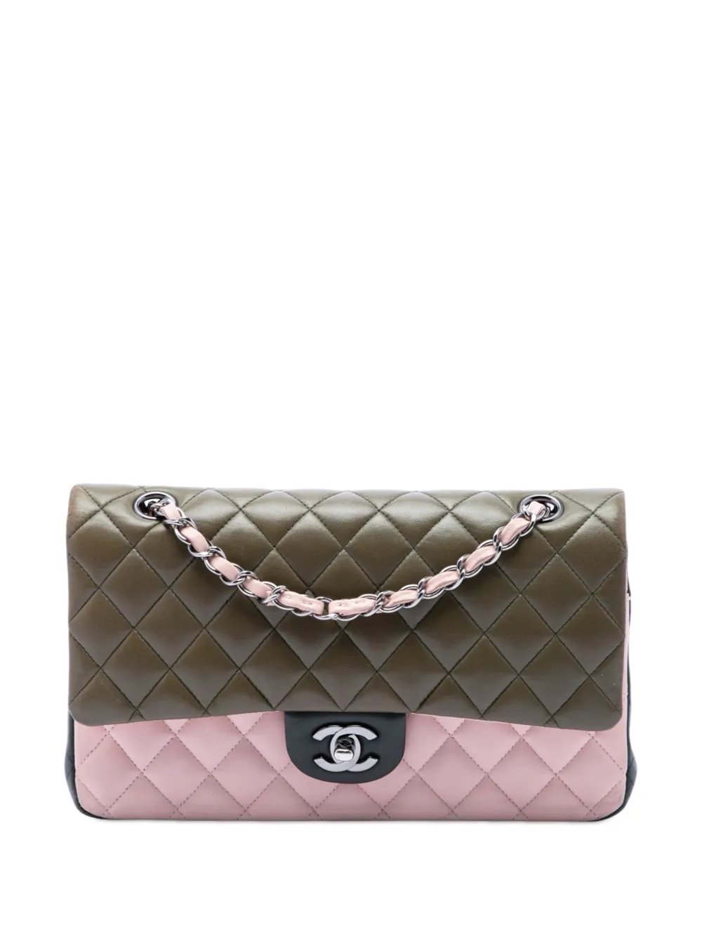 2016-2017 Medium Classic Tricolor Lambskin Double Flap shoulder bag