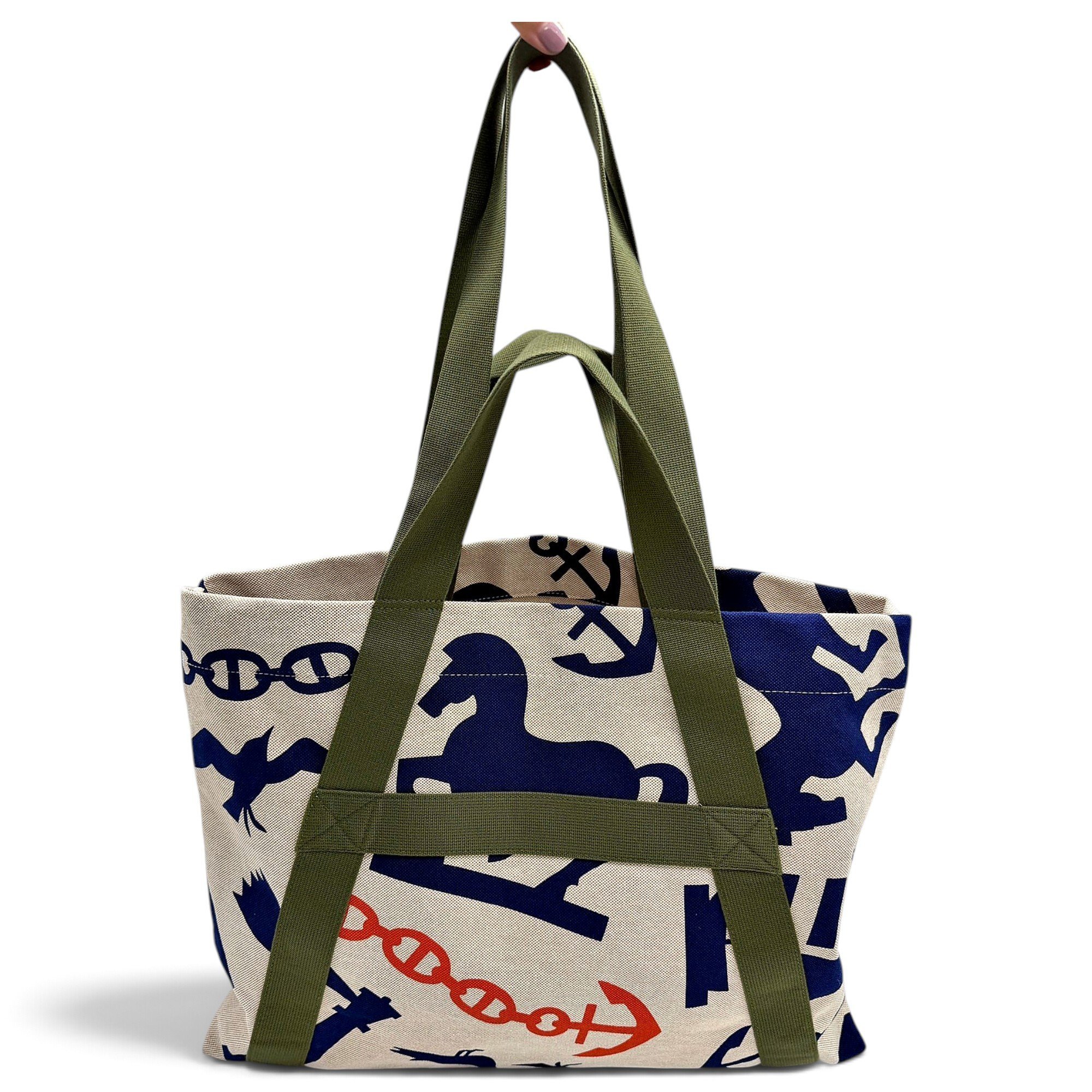 Hermes Navy Handbag