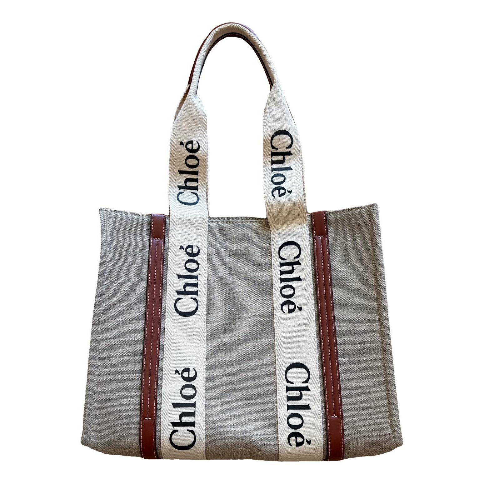 Woody linen handbag