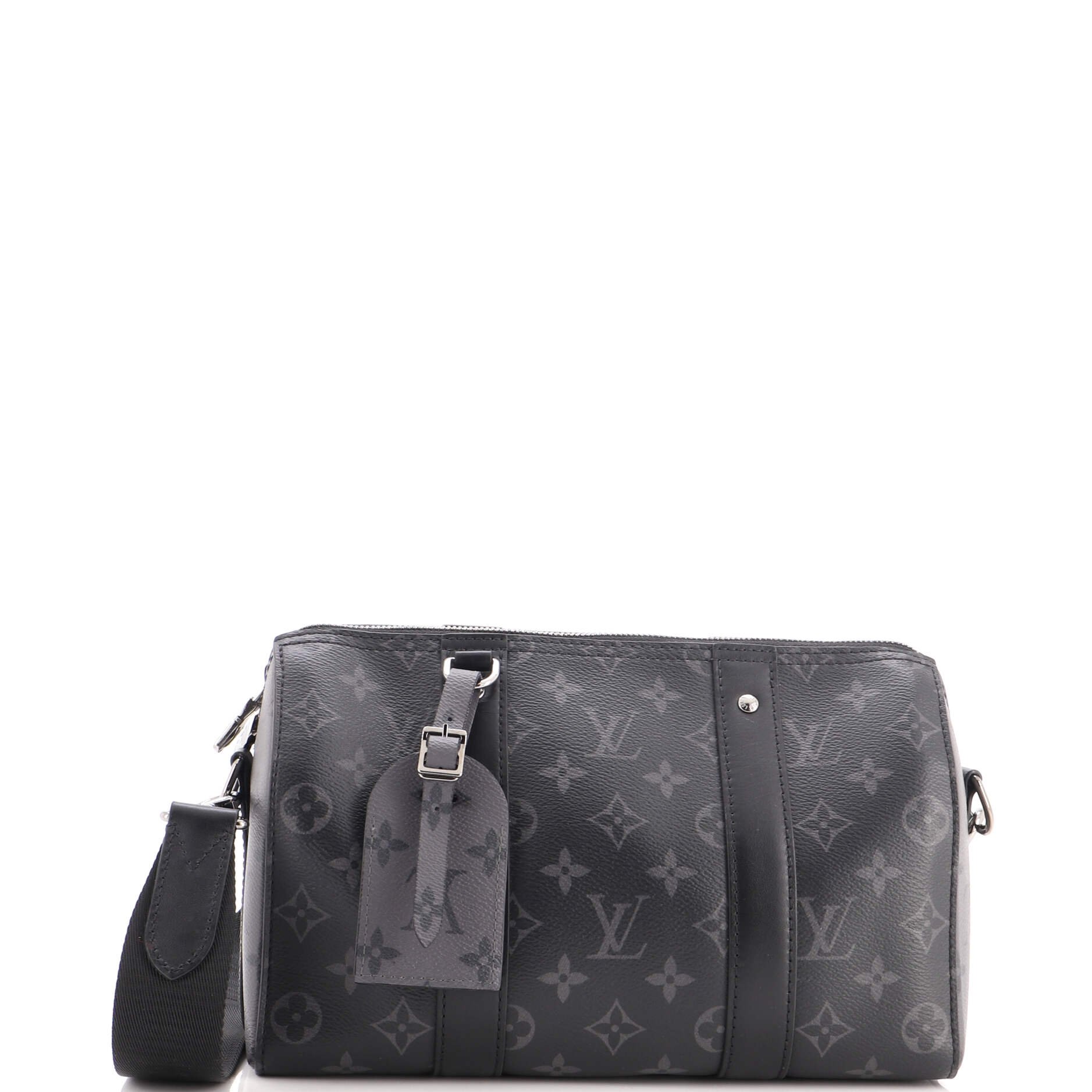 City Keepall Bag Reverse Monogram Eclipse Canvas