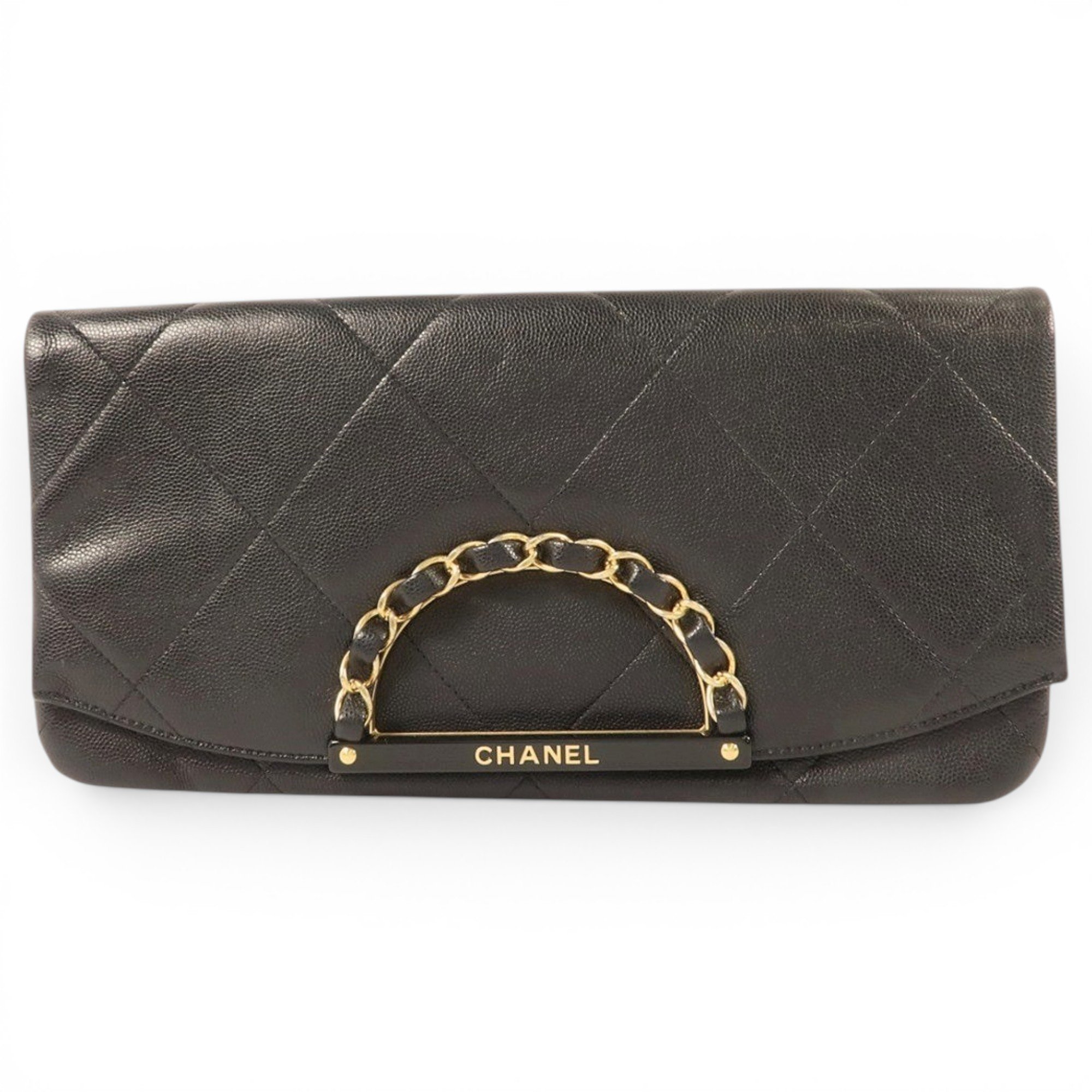 Leather clutch bag