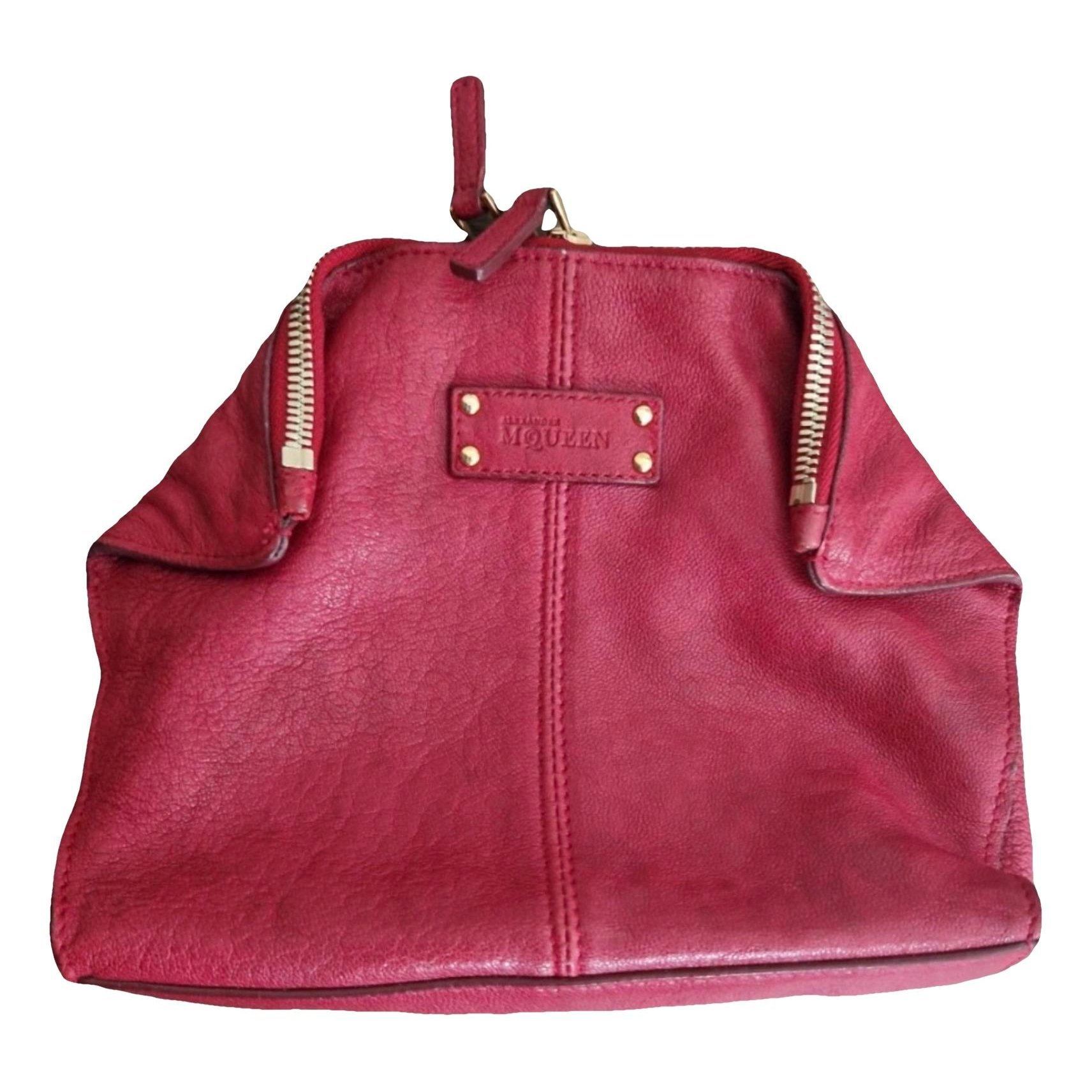 Manta leather clutch bag