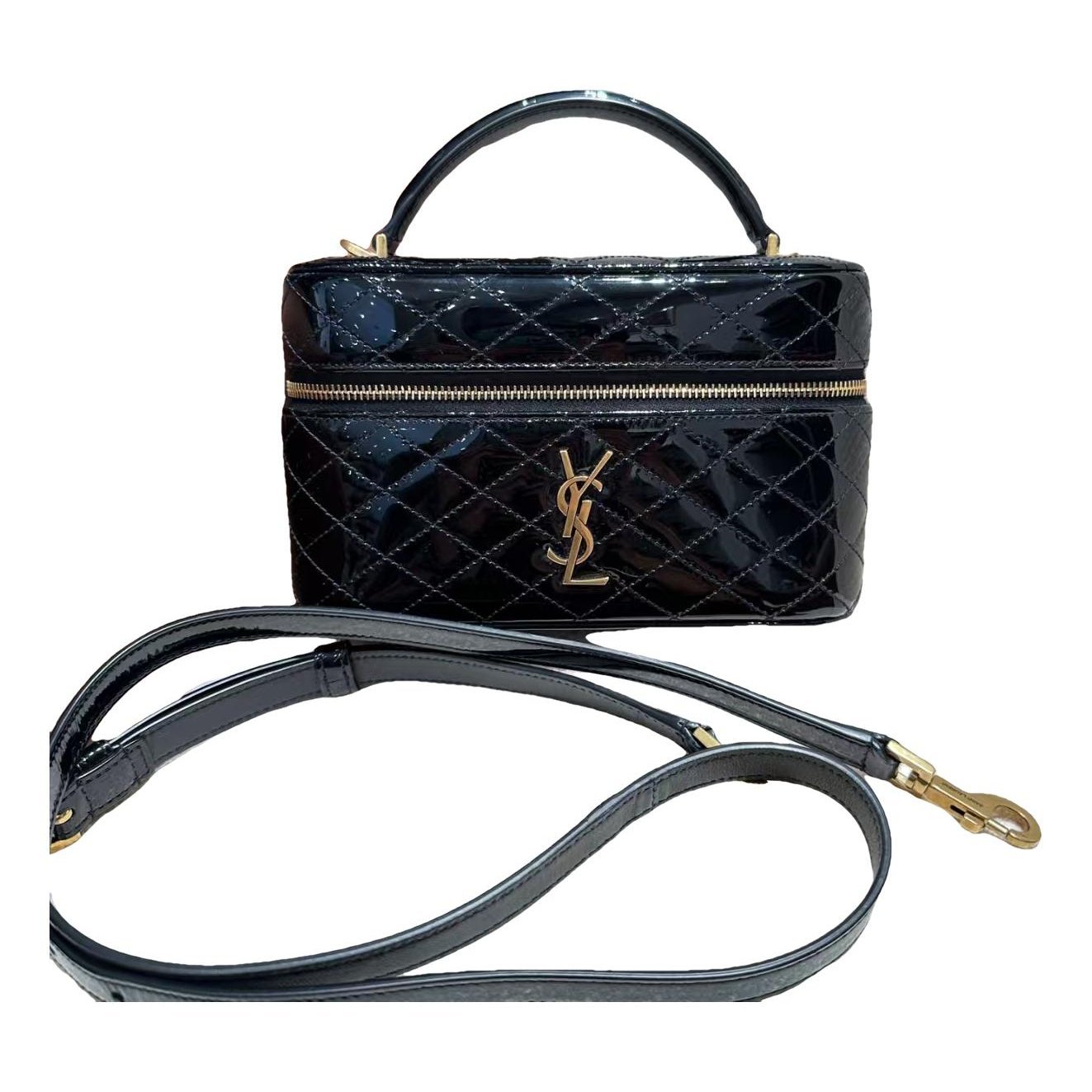 Patent leather handbag