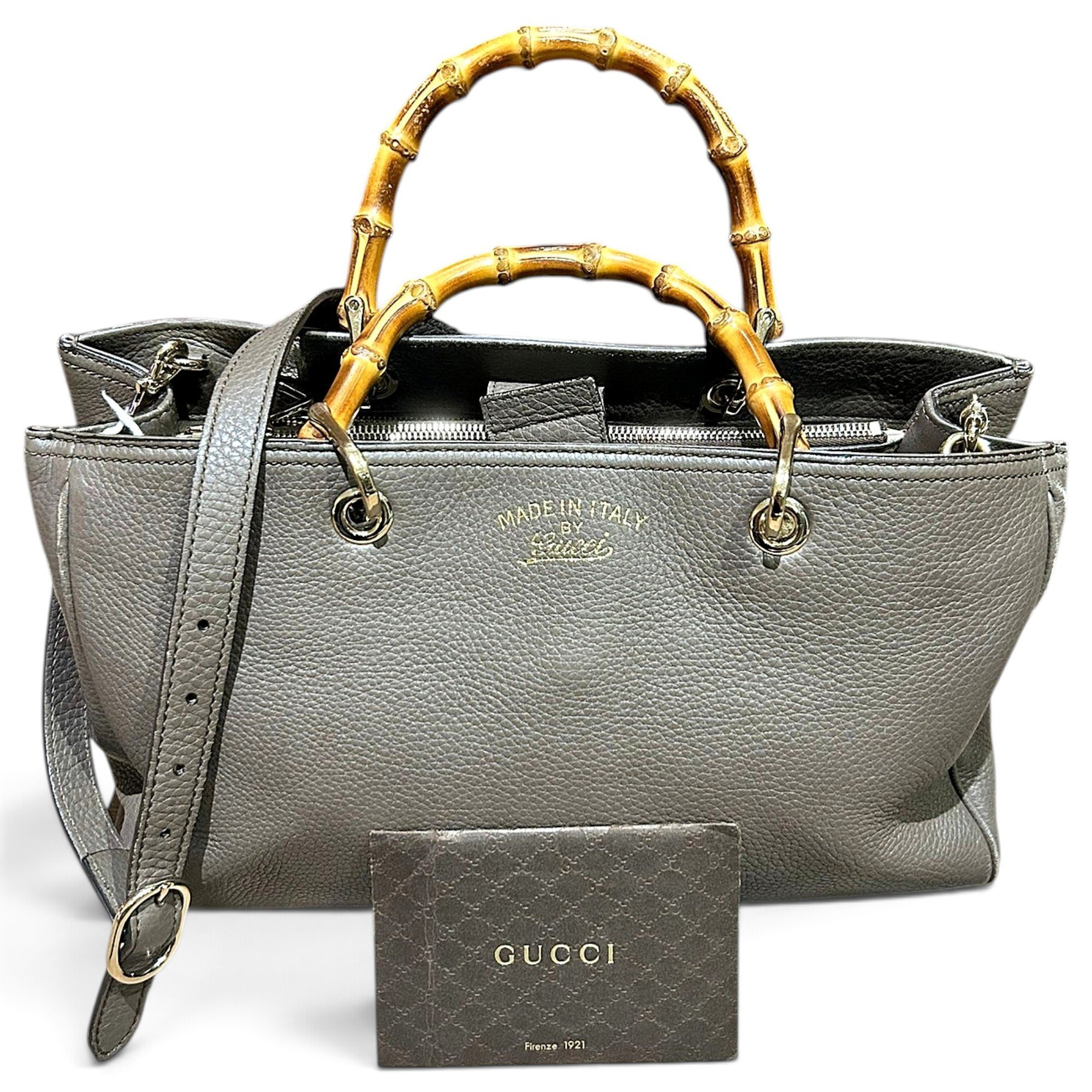 Bamboo Shopper leather tote