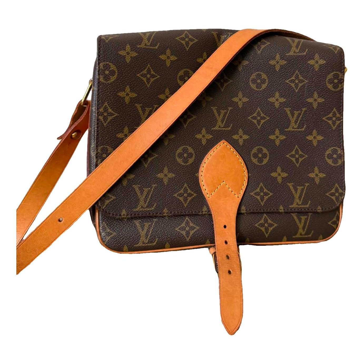 Cartouchière leather crossbody bag