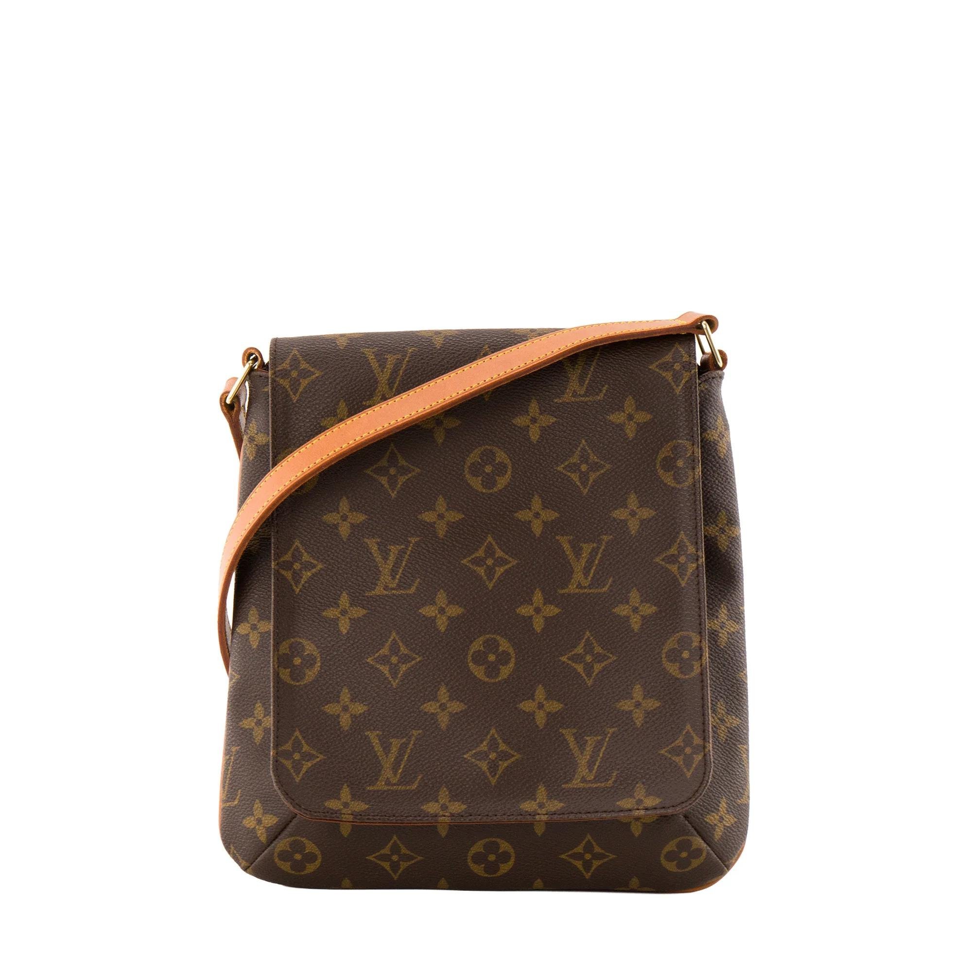 Musette cloth handbag