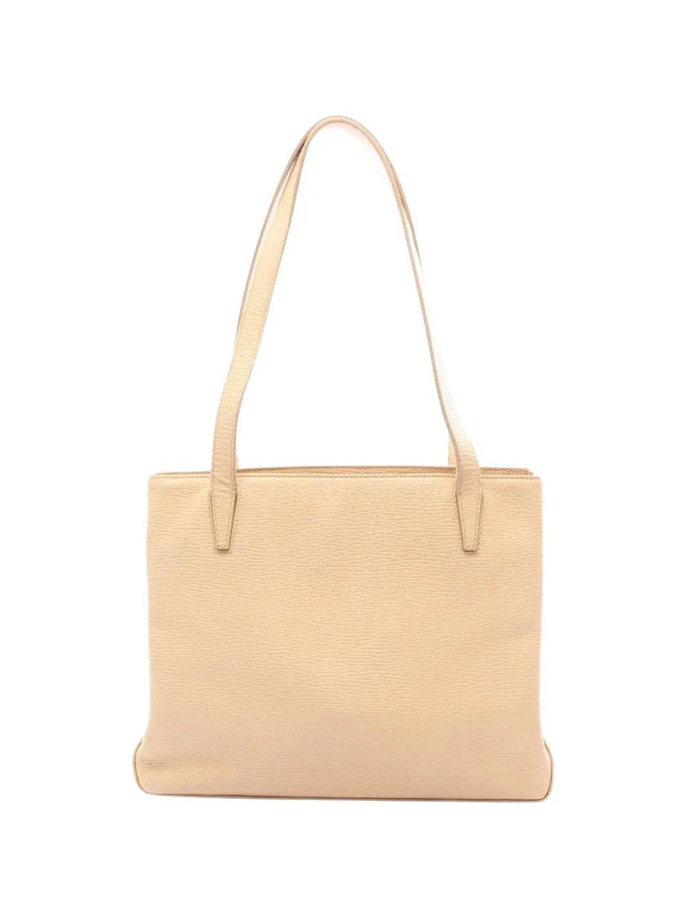 textured leather tote bag