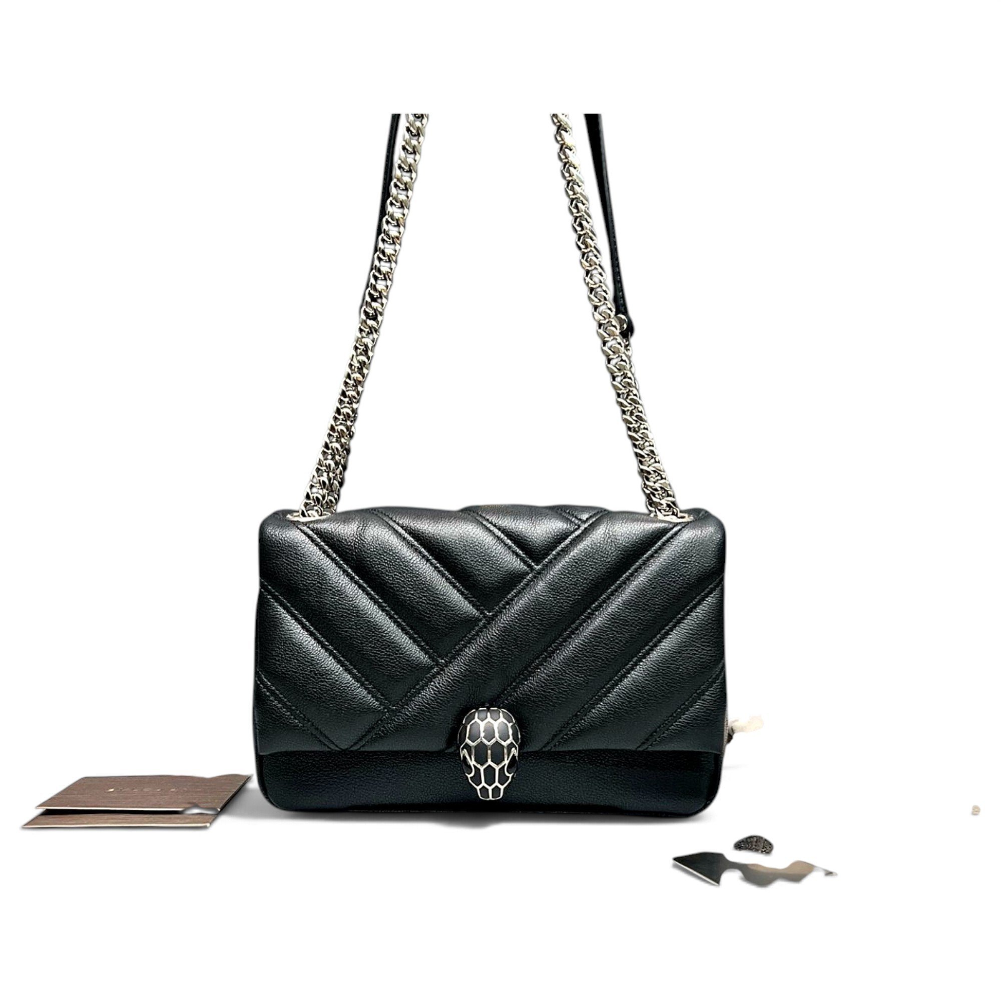 Serpenti leather handbag