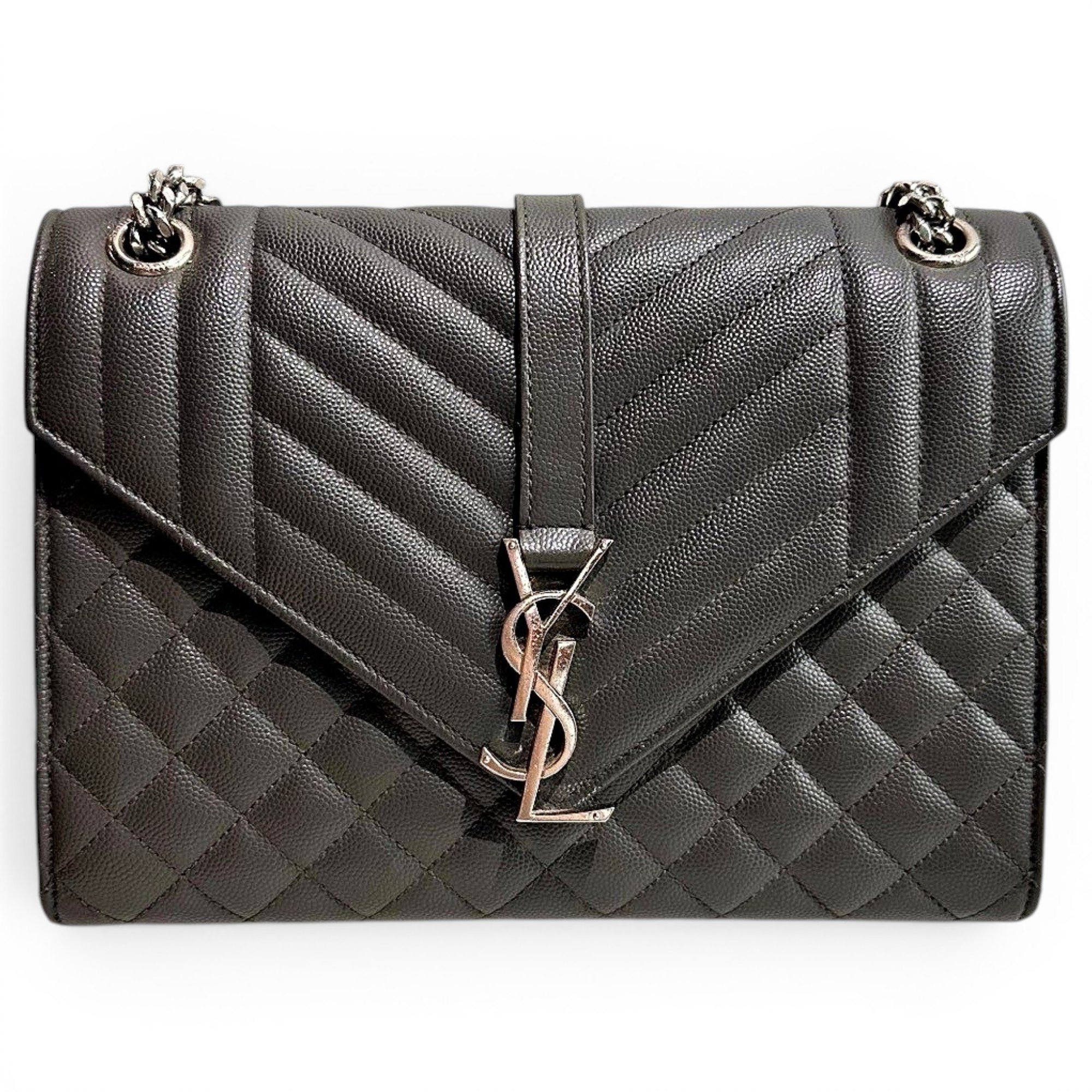 Envelope leather handbag