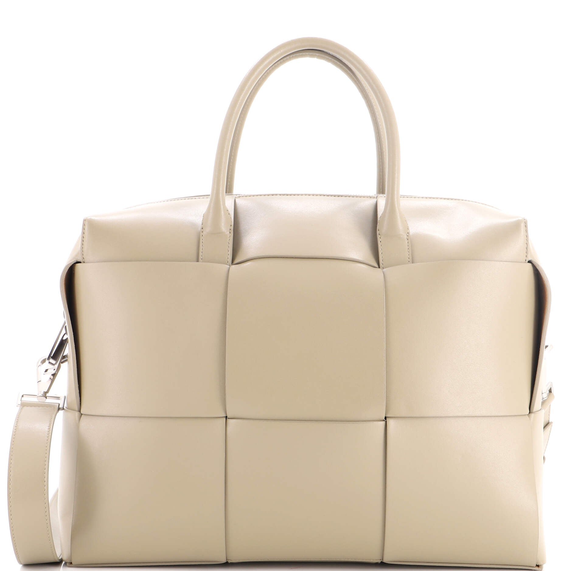 Arco Satchel Maxi Intrecciato Leather Large