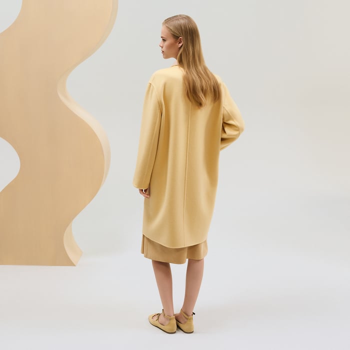 Jaune Aurore Supple Cashmere Coat
