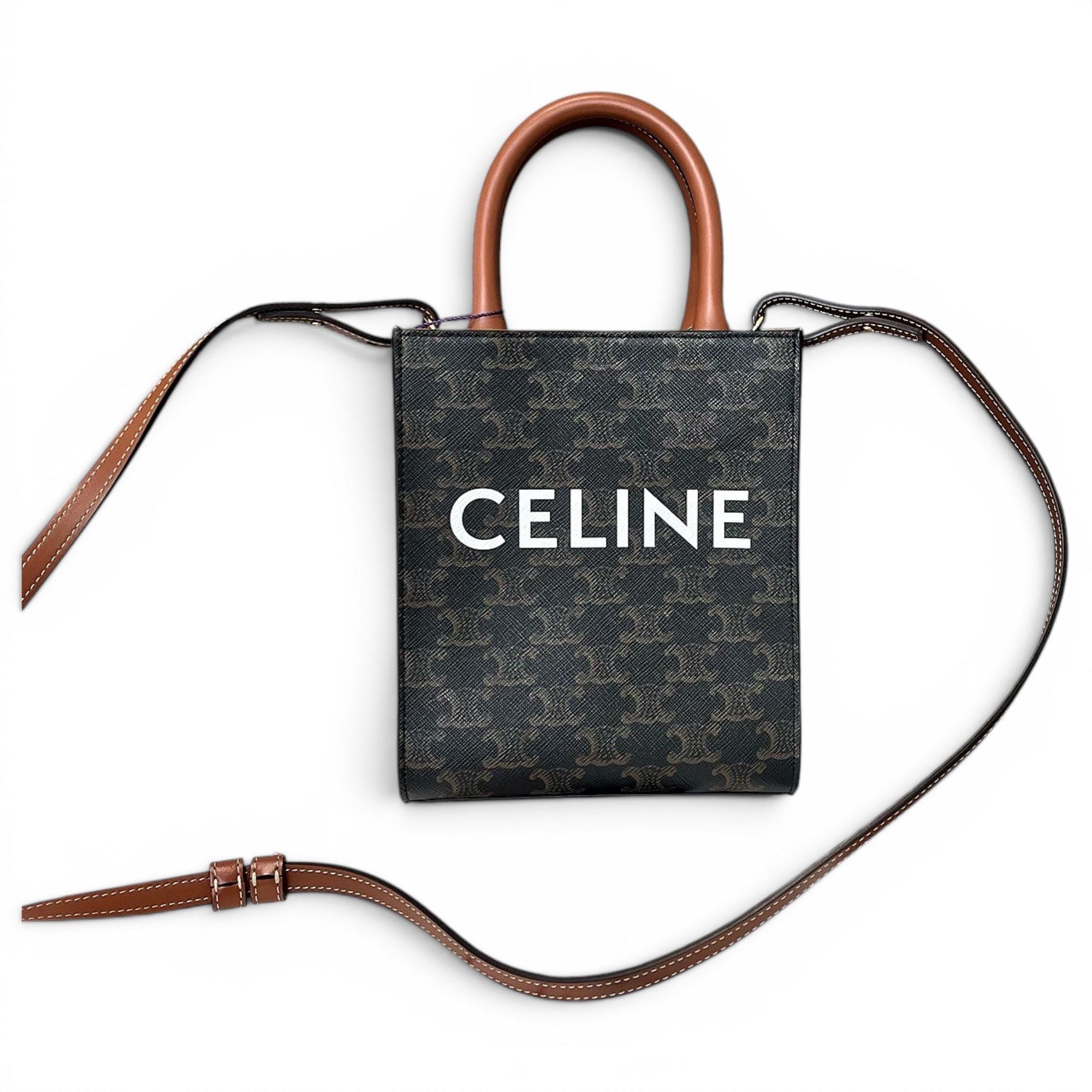 Cabas Vertical leather handbag