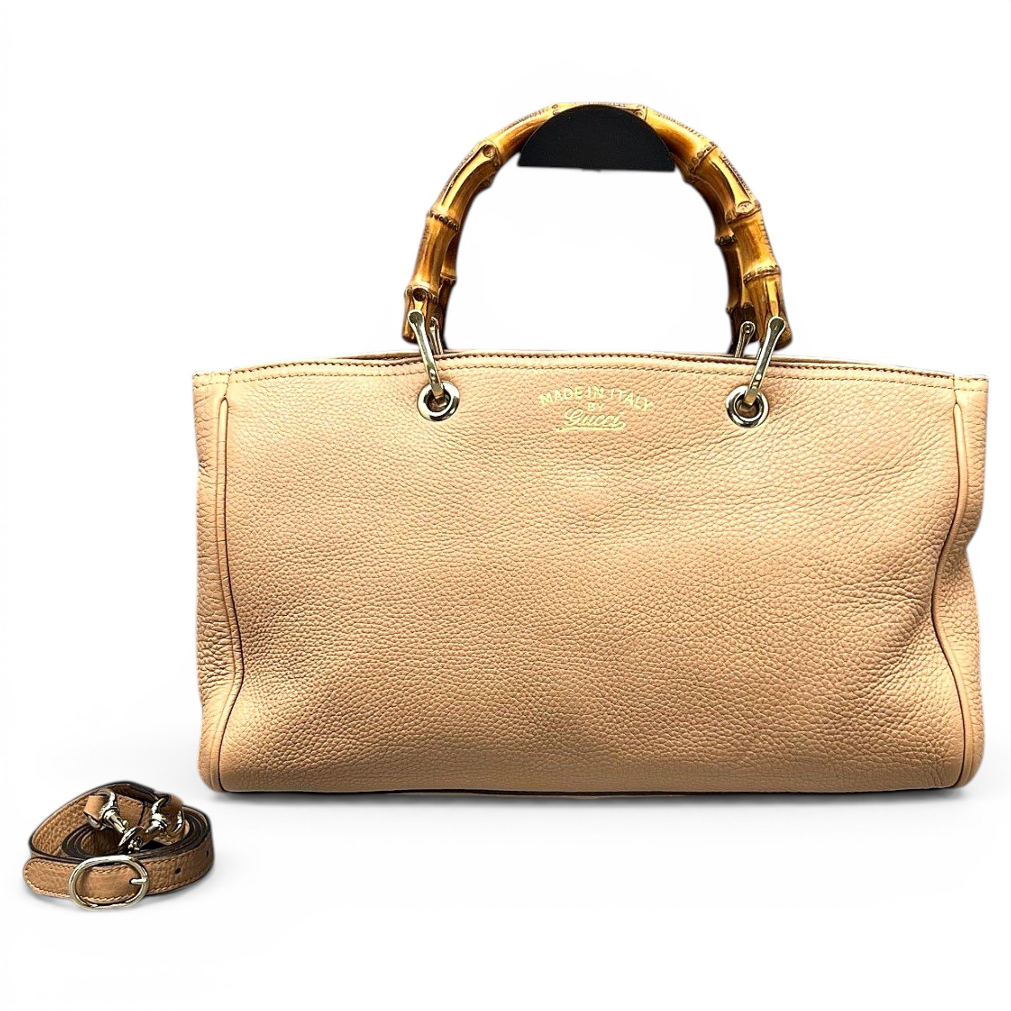 Bamboo Shopper leather tote