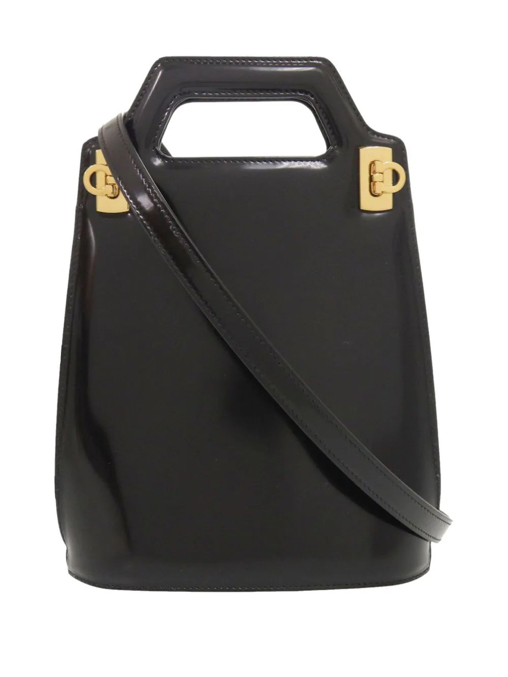 2000-2026 Mini Brushed Calfskin Gancini North South Wanda Top Handle Bag satchel
