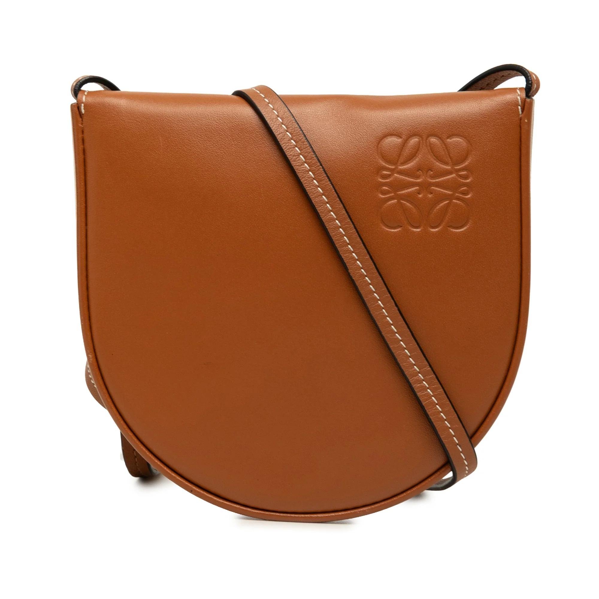 Heel leather handbag