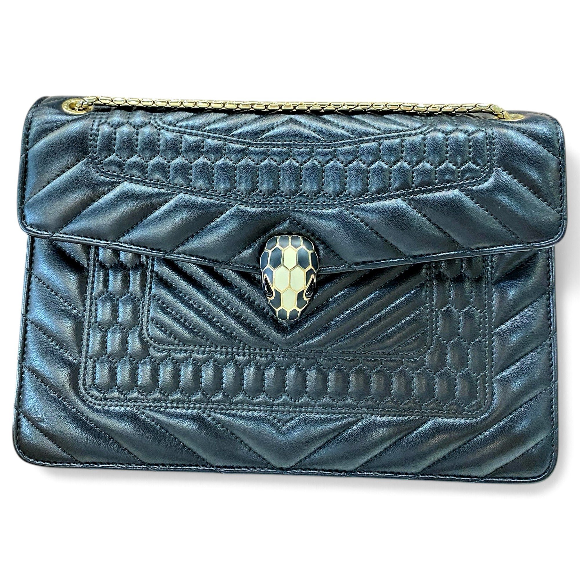 Serpenti leather handbag