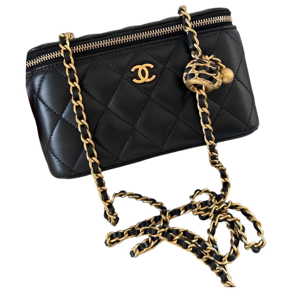 Vanity leather handbag