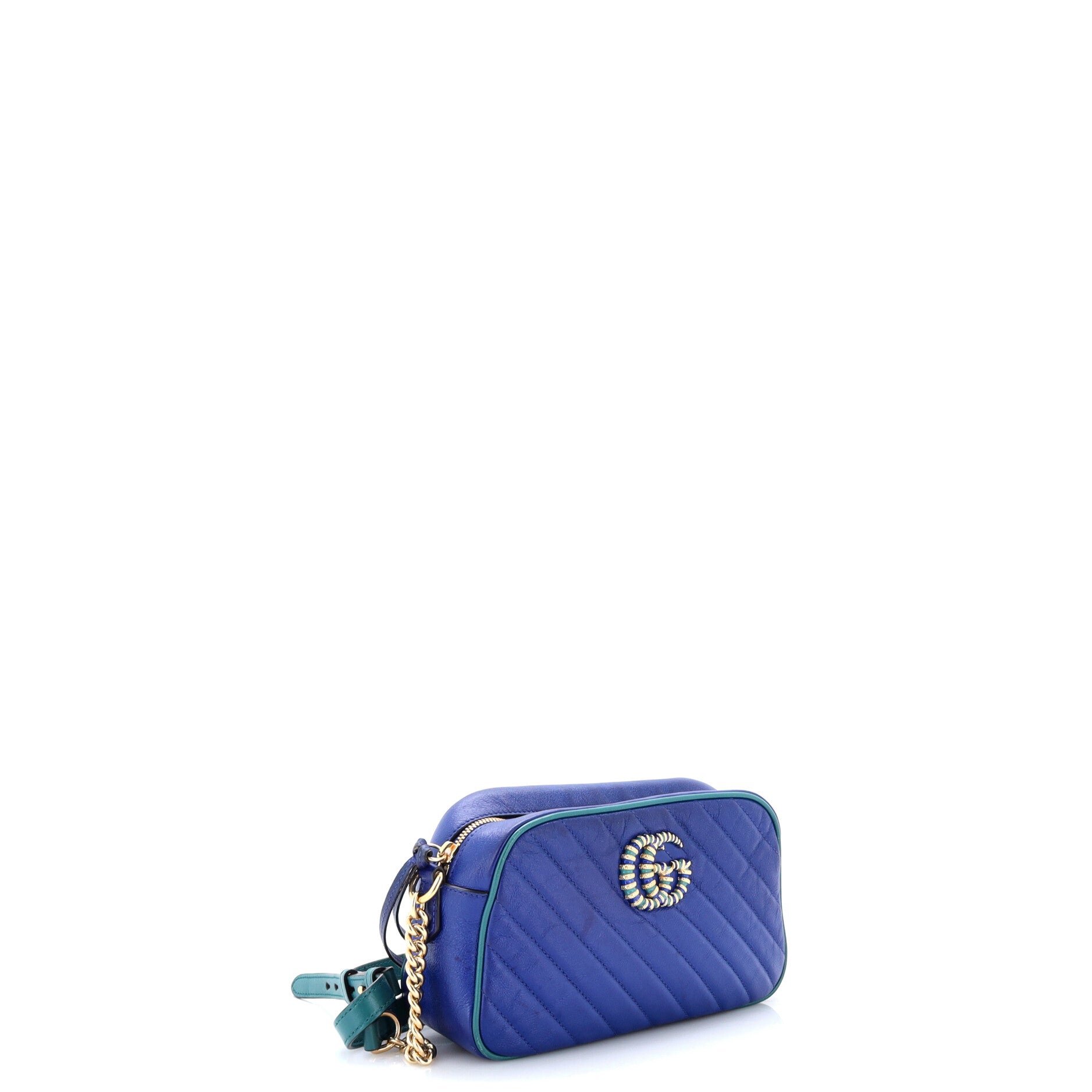 GG Marmont Shoulder Bag Diagonal Quilted Leather Small