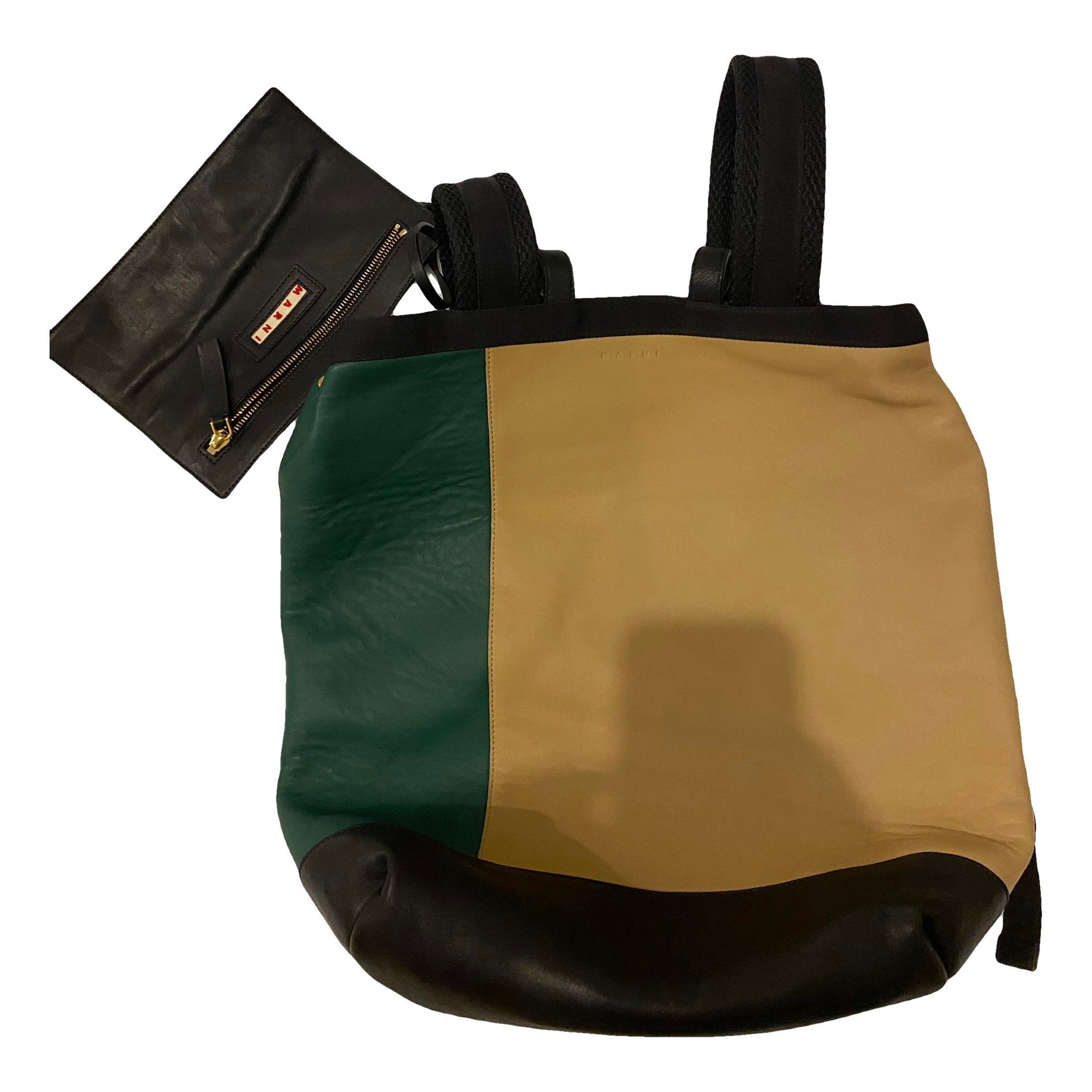 Leather backpack