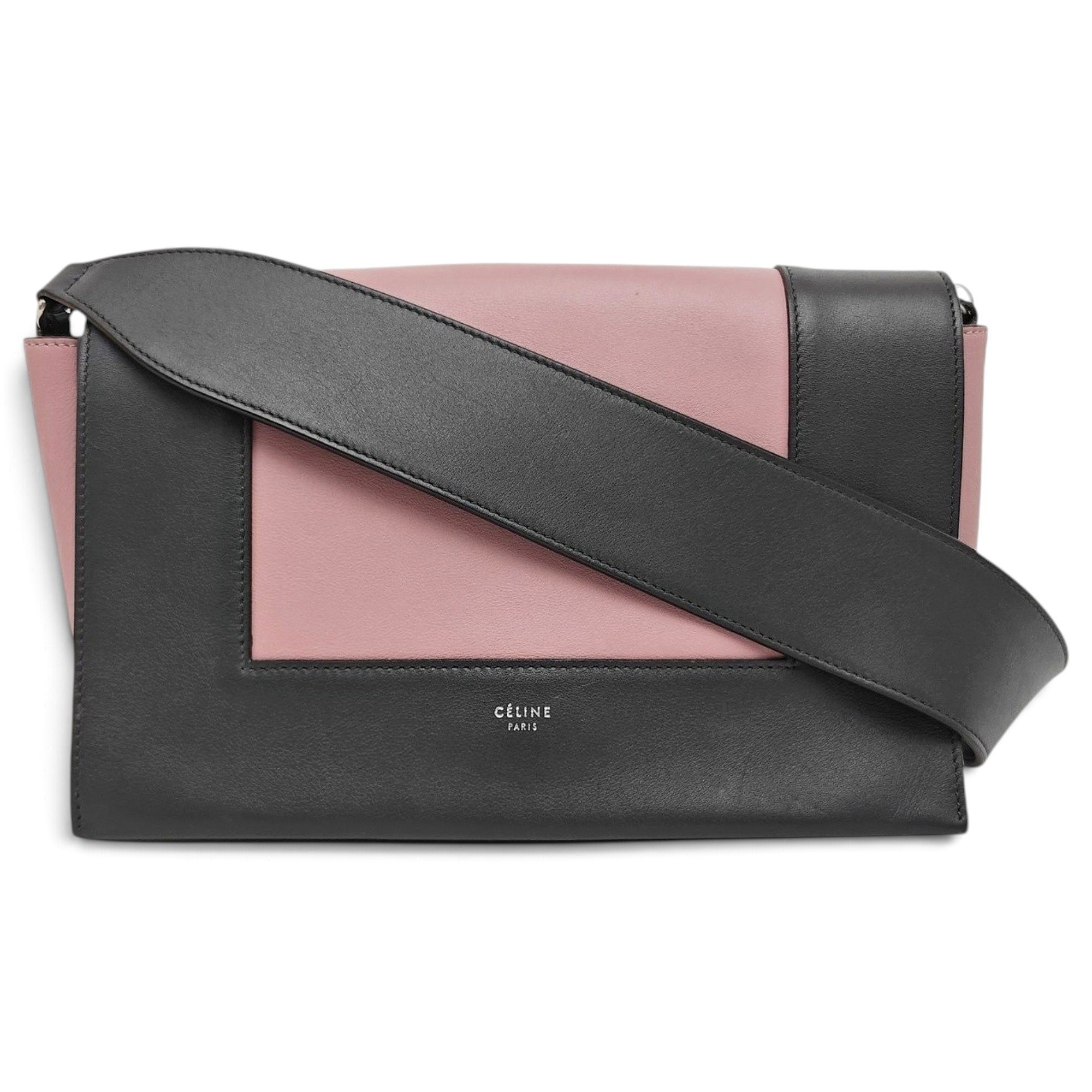 Frame leather handbag