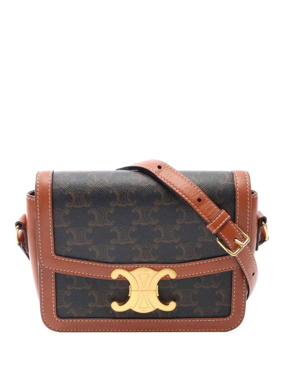 2000-2026 Teen Triomphe Coated Canvas and Calfskin Triomphe crossbody bag